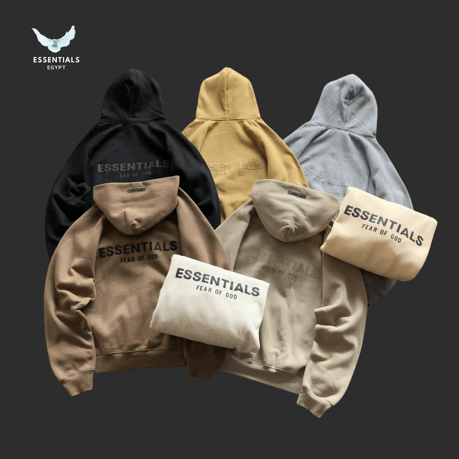 Essentials Hoodie – Neutral Street Fit - ESSENTIALS EGYPT