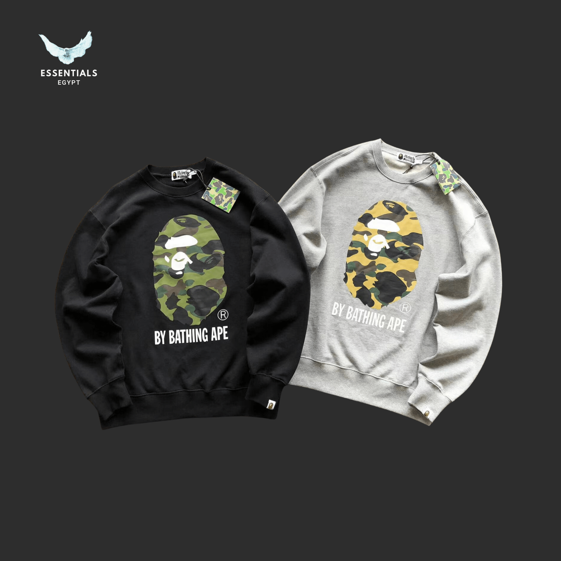 BAPE Sweater – Green Camo Head - ESSENTIALS EGYPT