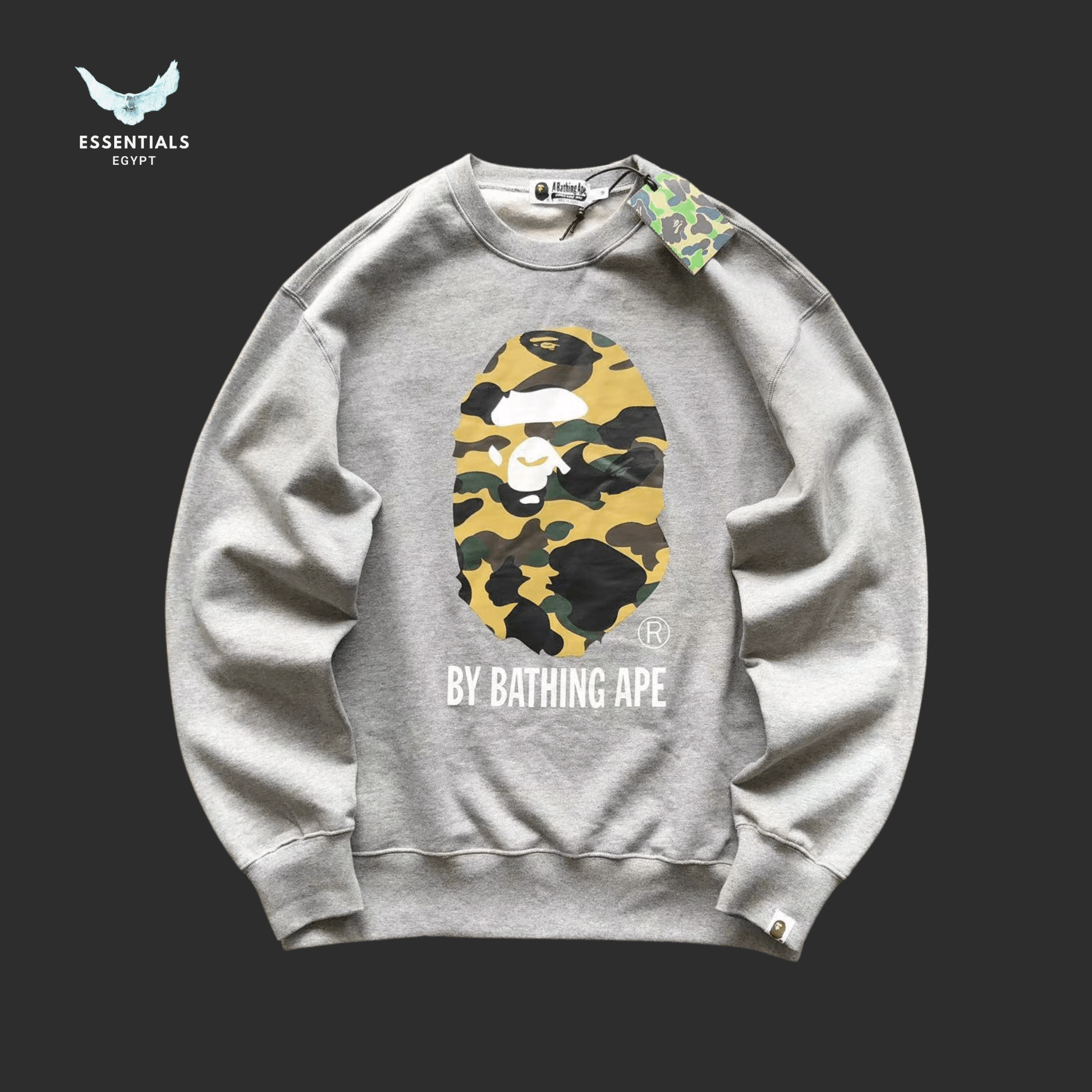 BAPE Sweater – Green Camo Head - ESSENTIALS EGYPT