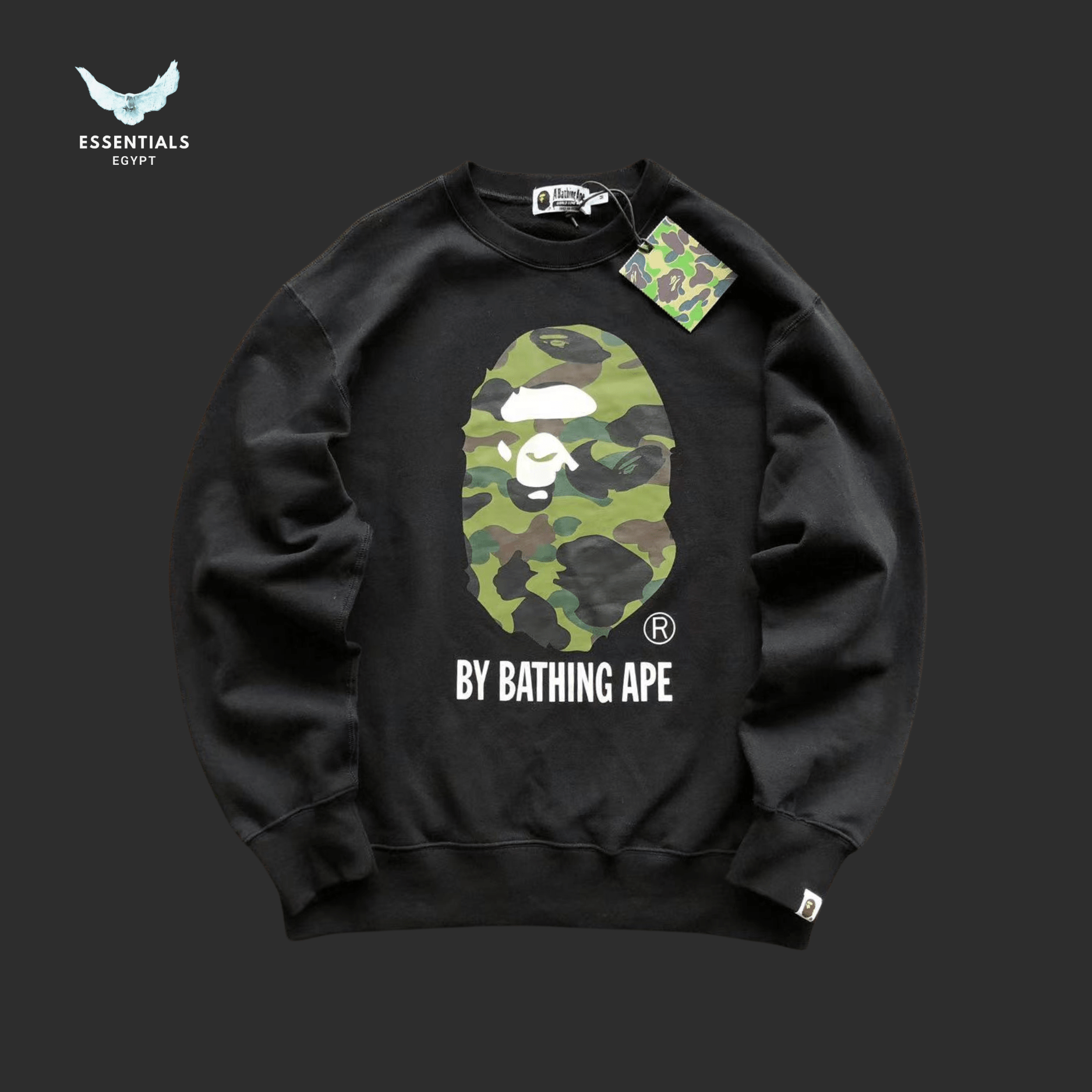BAPE Sweater – Green Camo Head - ESSENTIALS EGYPT