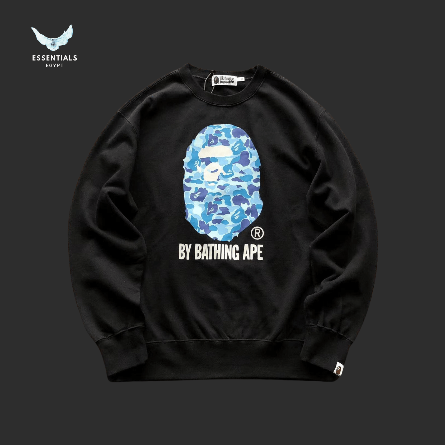 BAPE Sweater – Blue Camo Ape Head - ESSENTIALS EGYPT