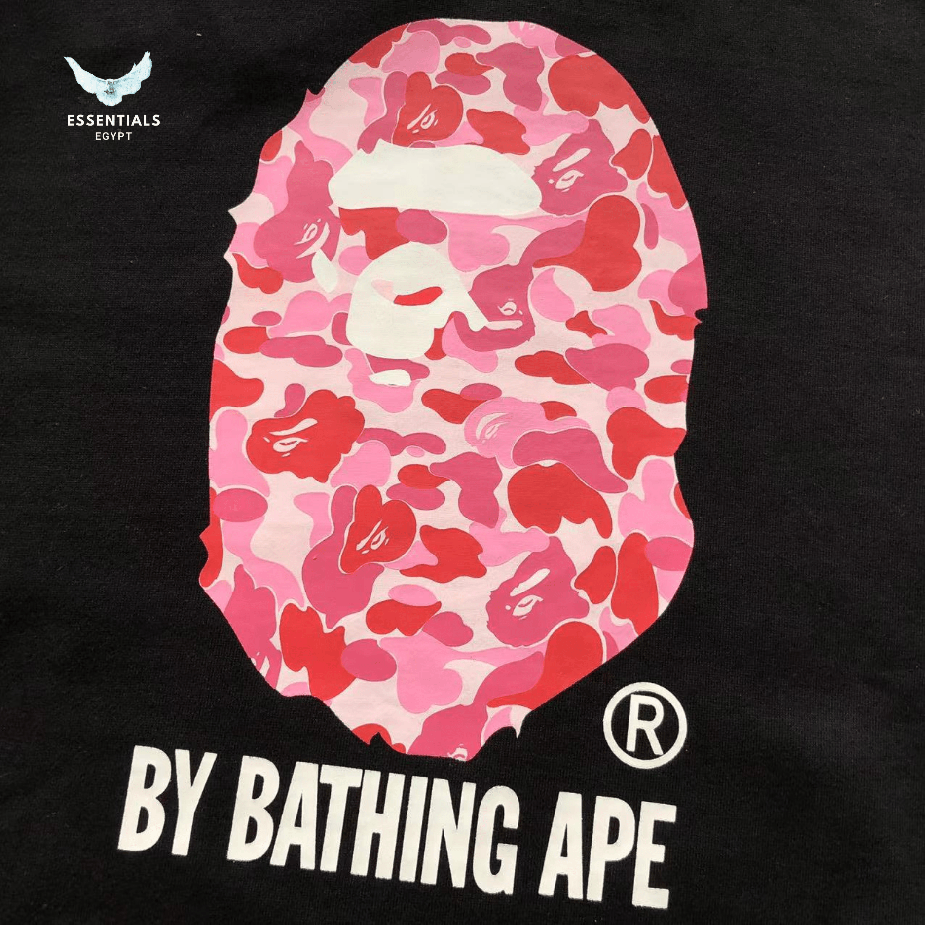 BAPE Sweater – Pink Camo Ape Head - ESSENTIALS EGYPT
