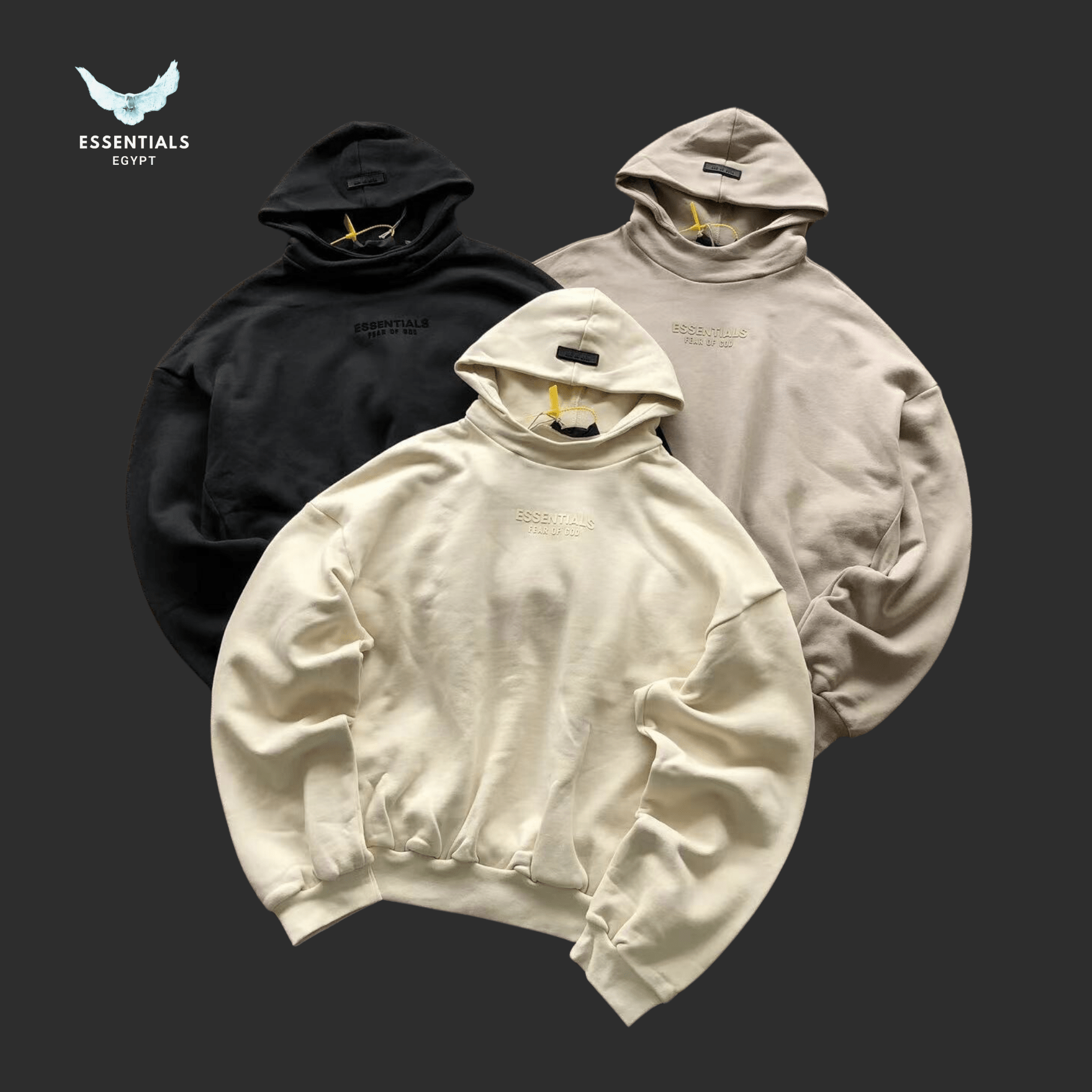 Essentials Hoodie – Contrast Logo - ESSENTIALS EGYPT