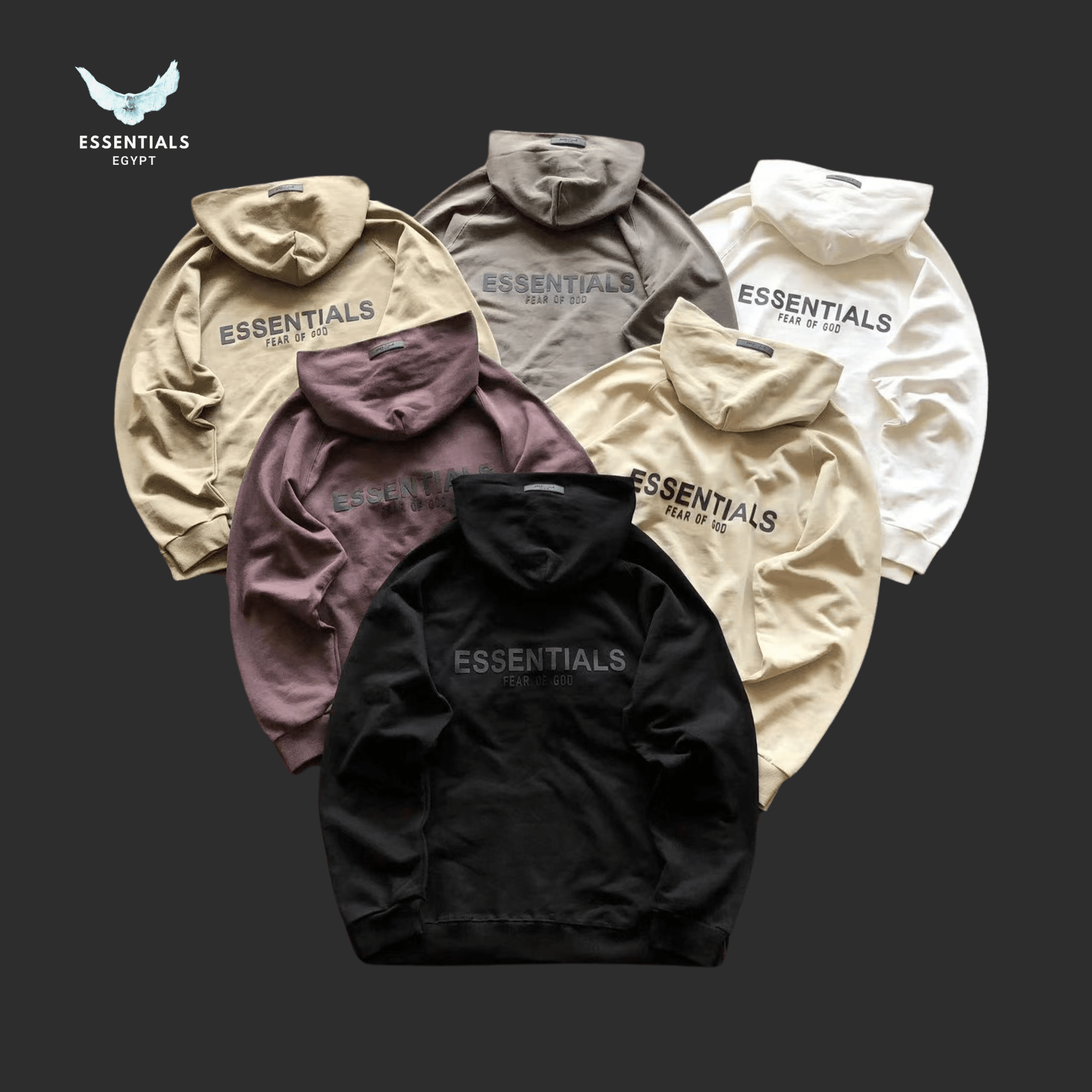 Essentials Hoodie – Mixed Tone Drop - ESSENTIALS EGYPT