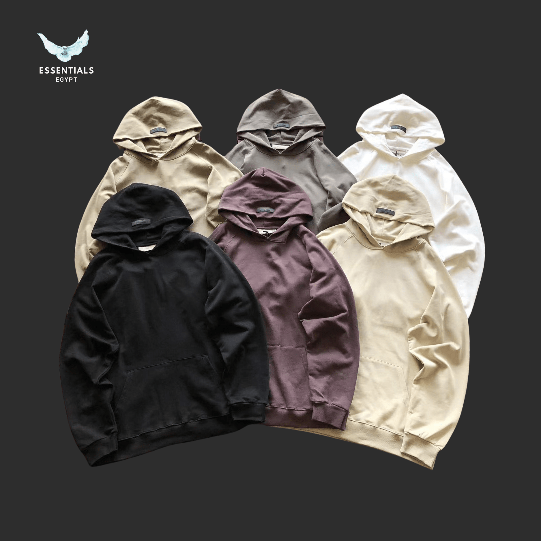 Essentials Hoodie – Mixed Tone Drop - ESSENTIALS EGYPT