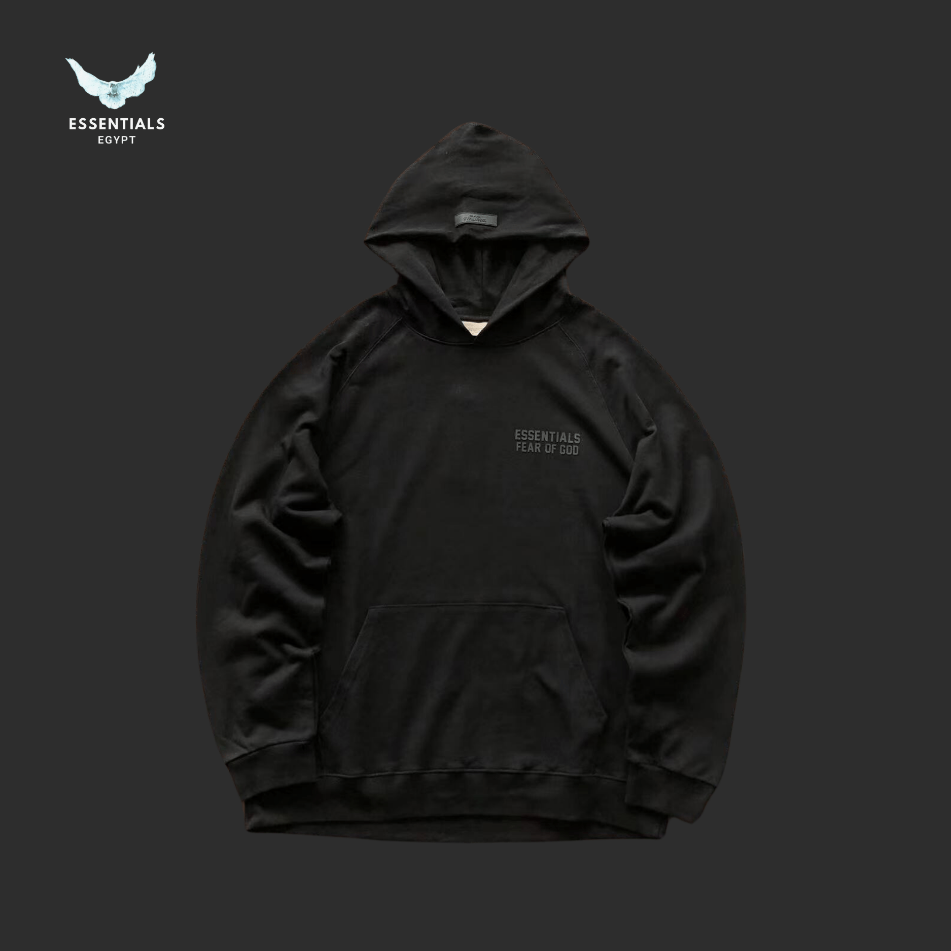 Essentials Hoodie – Logo Panel Edition - ESSENTIALS EGYPT