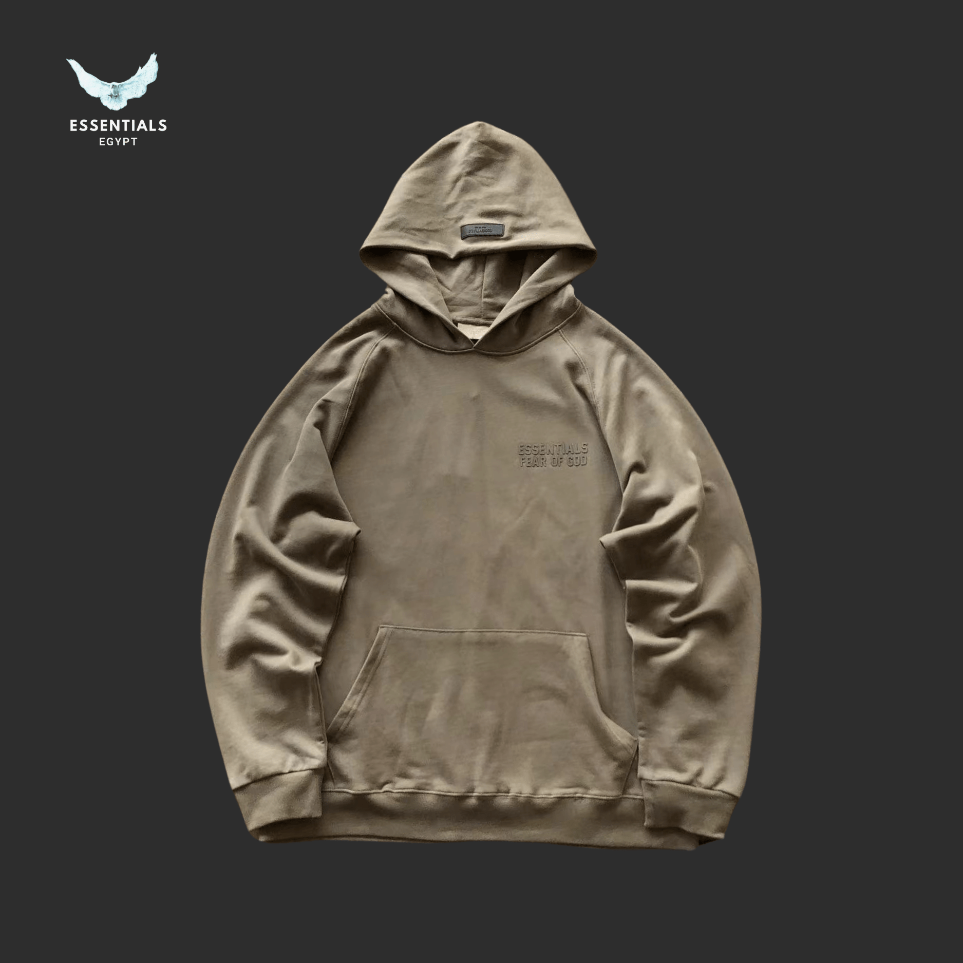 Essentials Hoodie – Logo Panel Edition - ESSENTIALS EGYPT