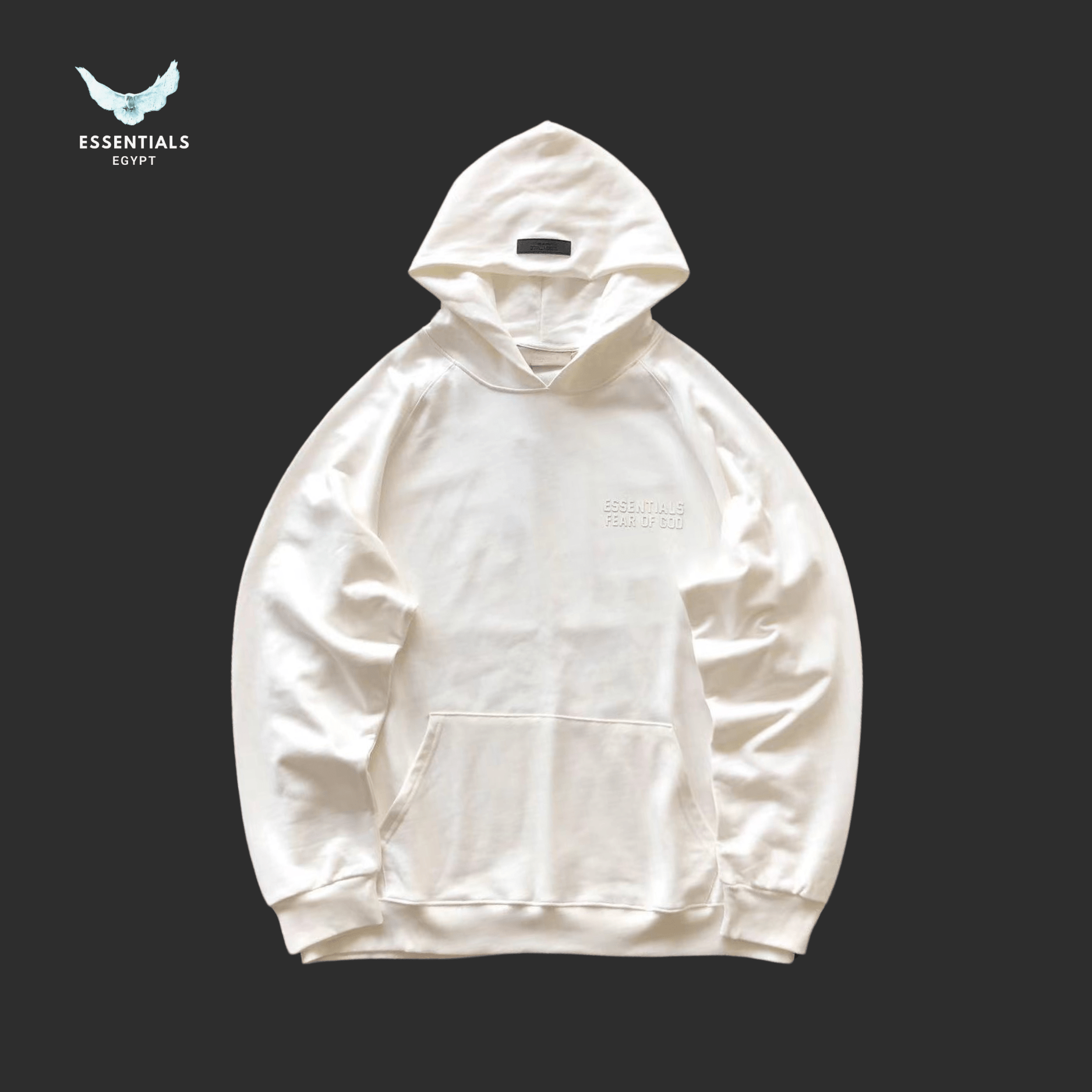 Essentials Hoodie – Logo Panel Edition - ESSENTIALS EGYPT