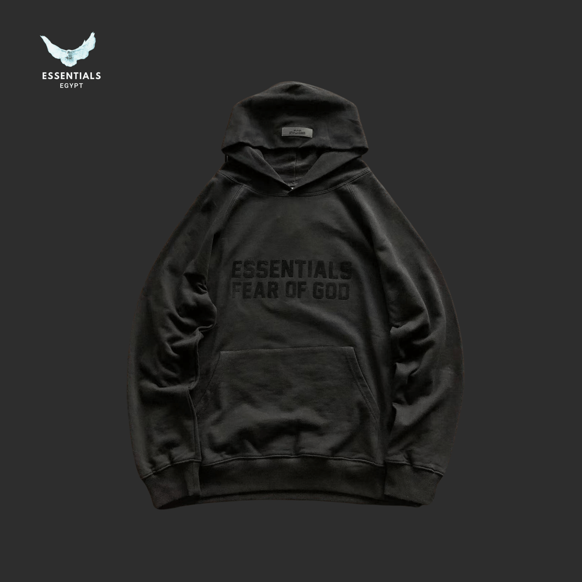 Essentials Hoodie – Two - Tone Logo Print - ESSENTIALS EGYPT