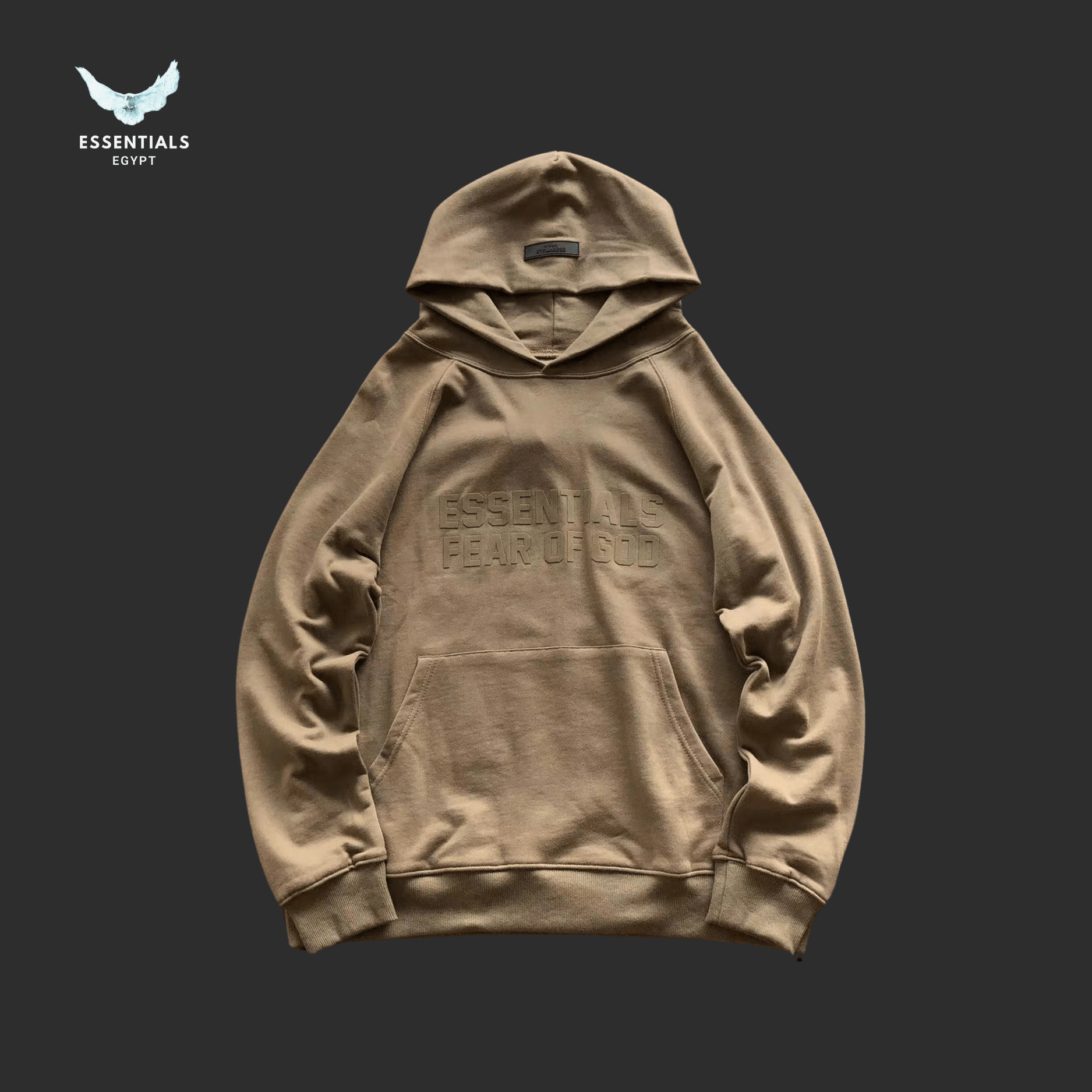 Essentials Hoodie – Two - Tone Logo Print - ESSENTIALS EGYPT