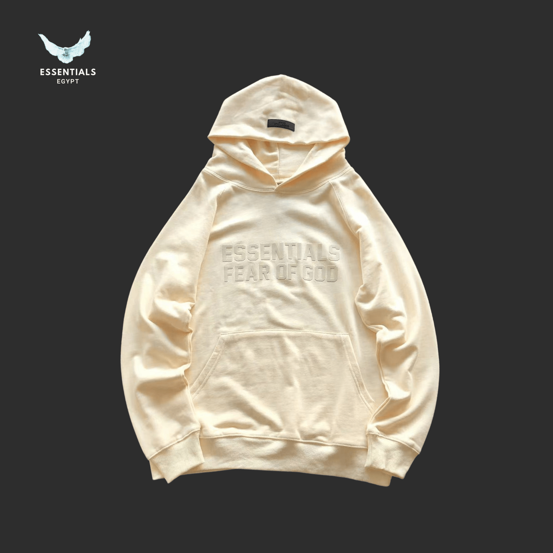 Essentials Hoodie – Two - Tone Logo Print - ESSENTIALS EGYPT