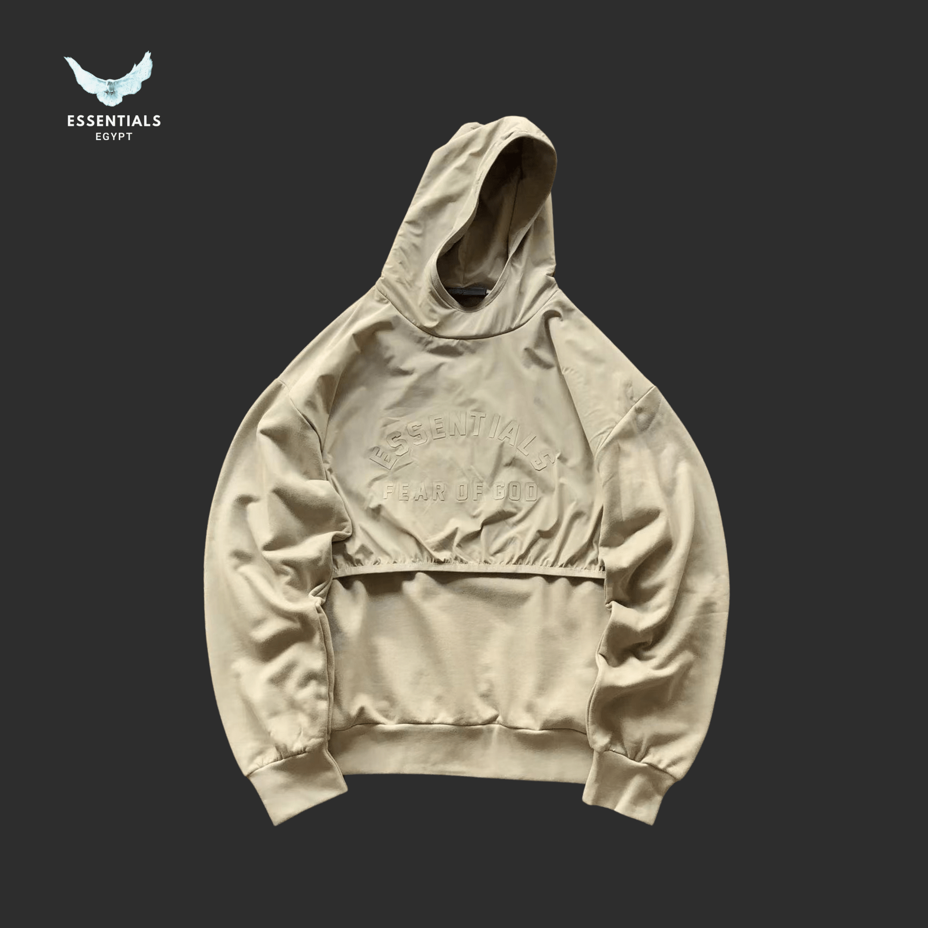 Essentials Hoodie – Contrast Patch Logo - ESSENTIALS EGYPT