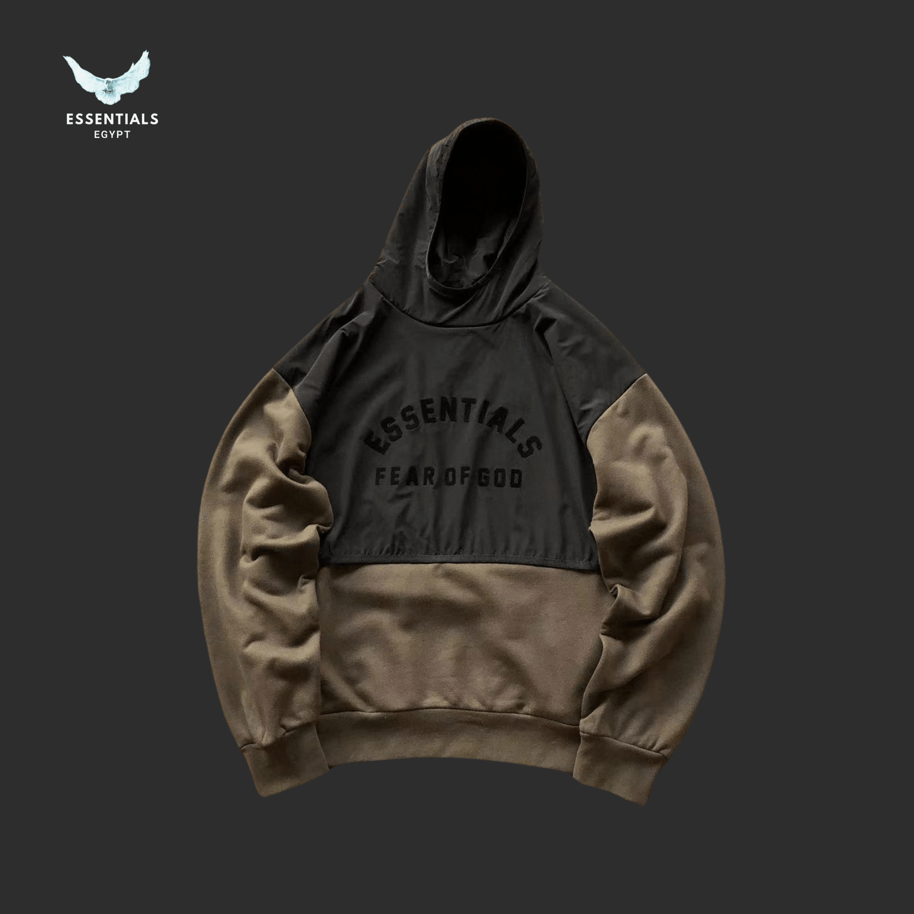 Essentials Hoodie – Contrast Patch Logo - ESSENTIALS EGYPT