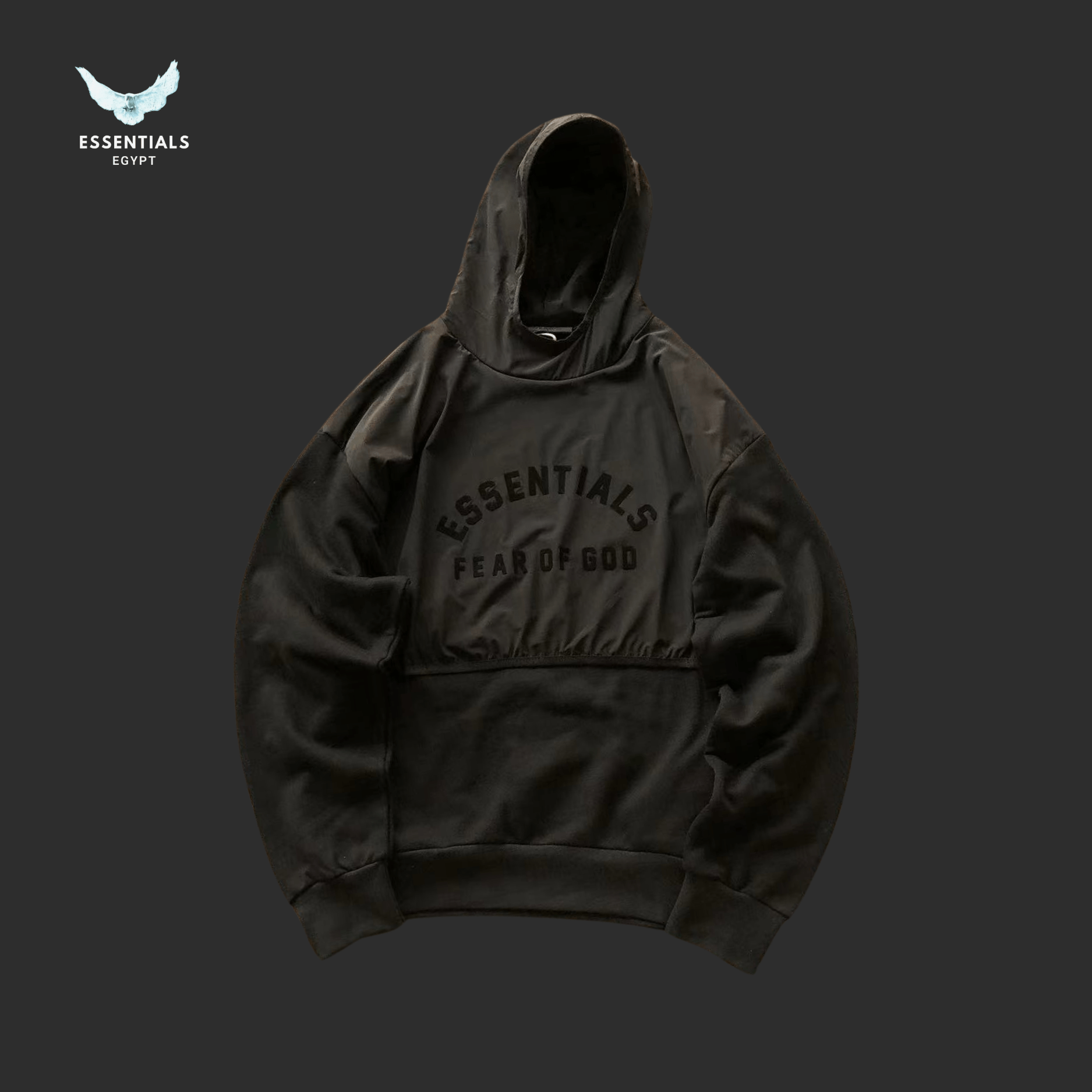Essentials Hoodie – Contrast Patch Logo - ESSENTIALS EGYPT
