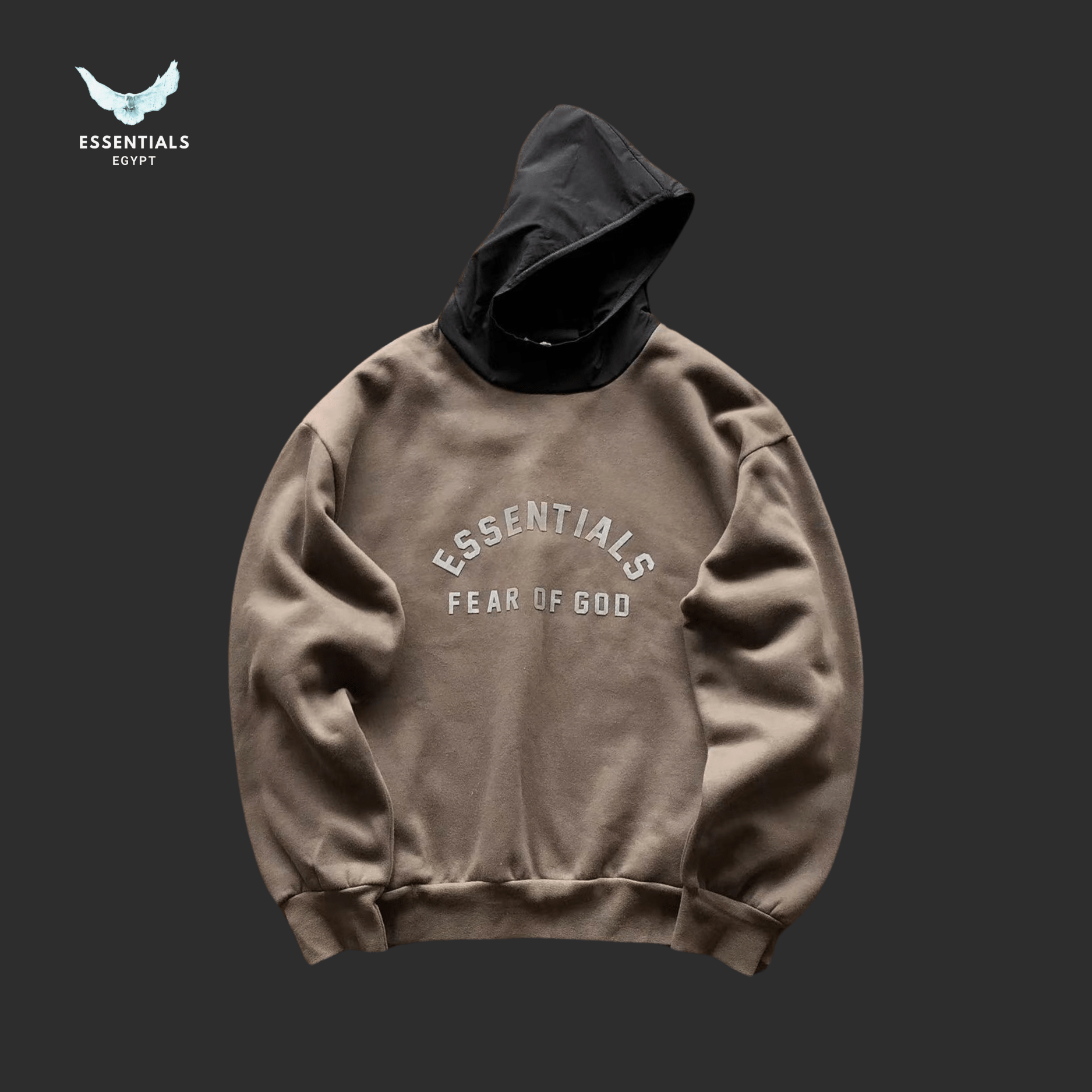 Essentials Hoodie – Neutral Logo Drop - ESSENTIALS EGYPT