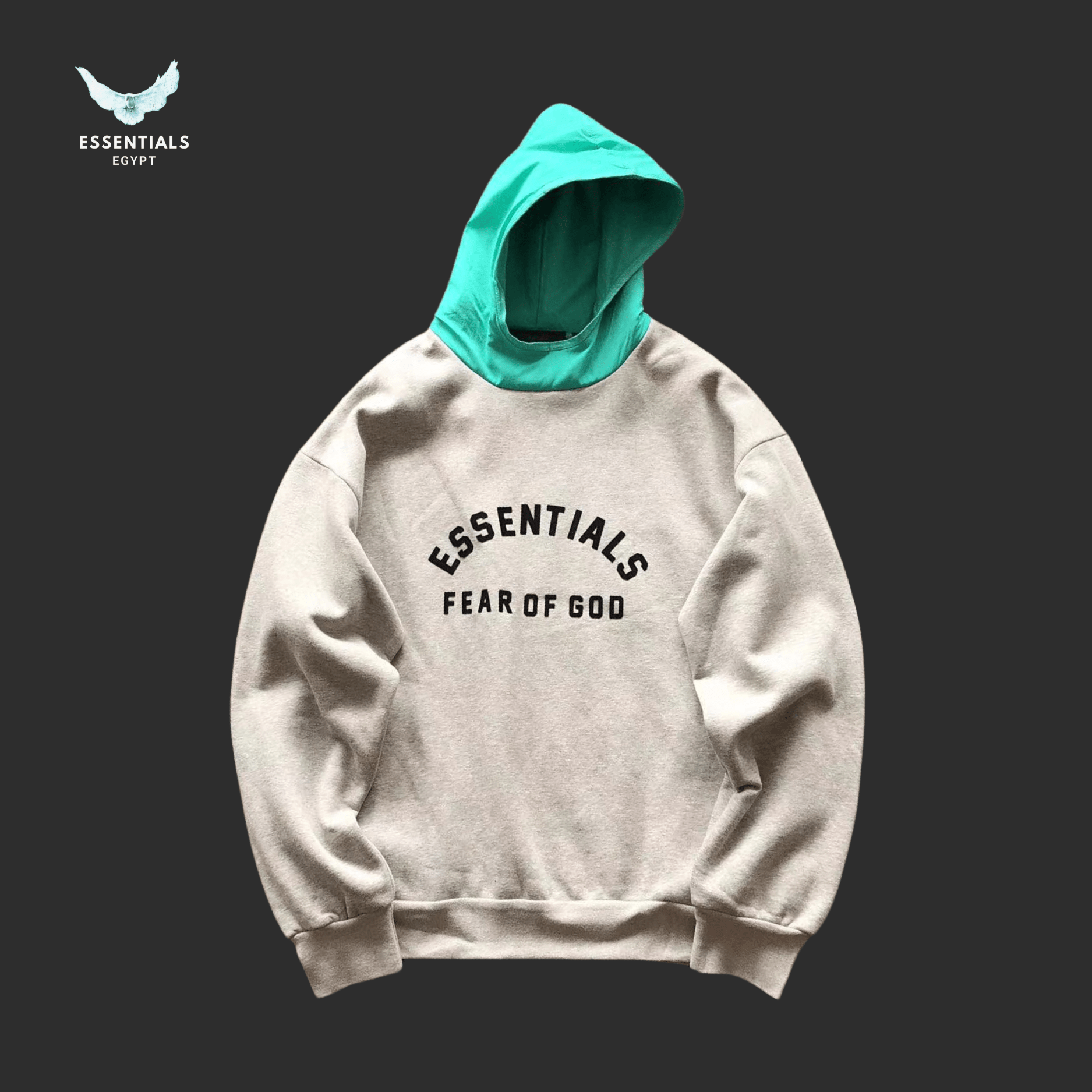 Essentials Hoodie – Neutral Logo Drop - ESSENTIALS EGYPT