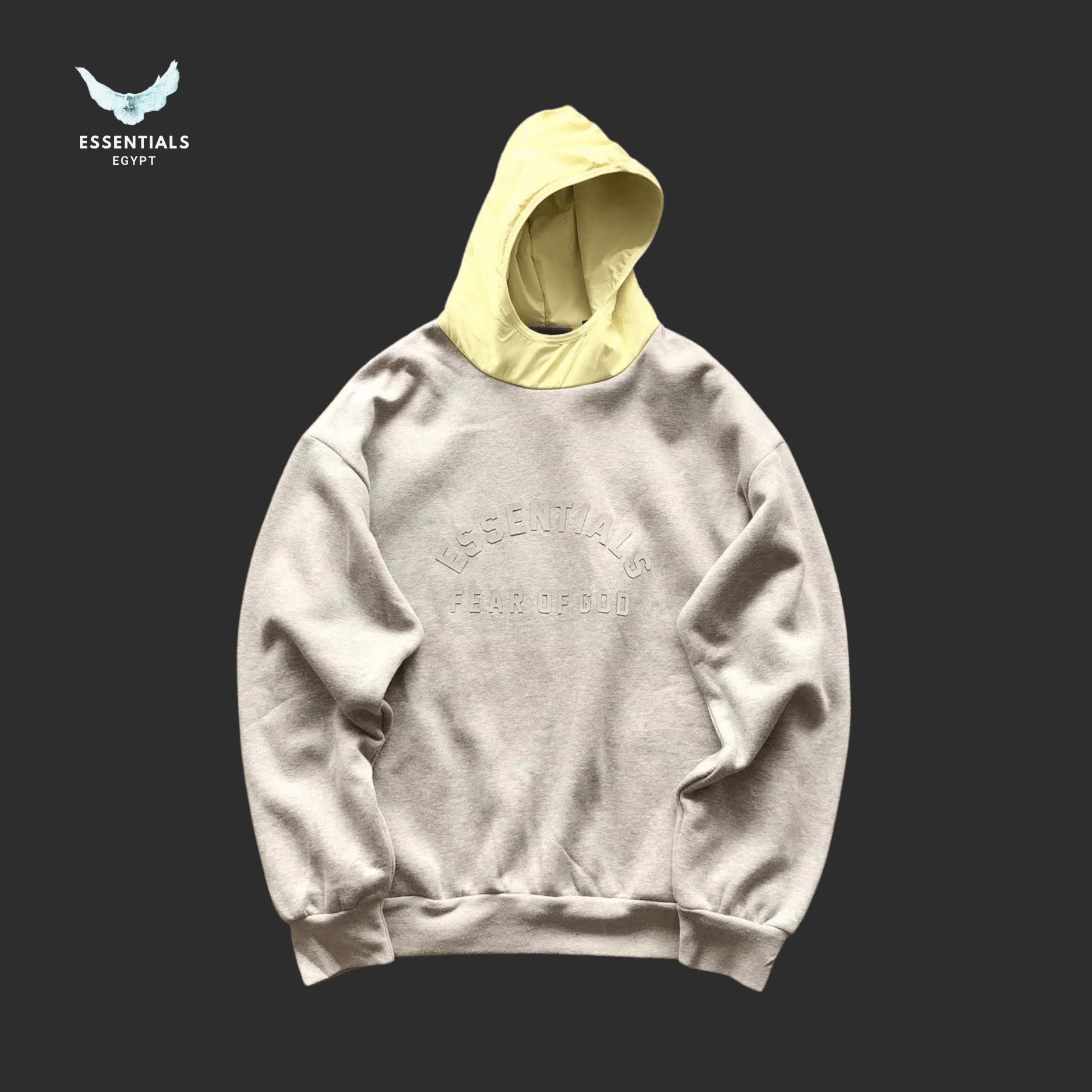 Essentials Hoodie – Neutral Logo Drop - ESSENTIALS EGYPT