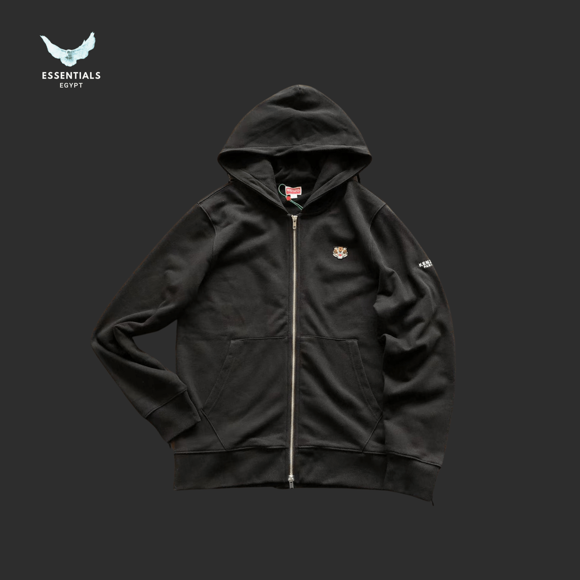 Kenzo Hoodie – Two - Tone with Mini Patch - ESSENTIALS EGYPT