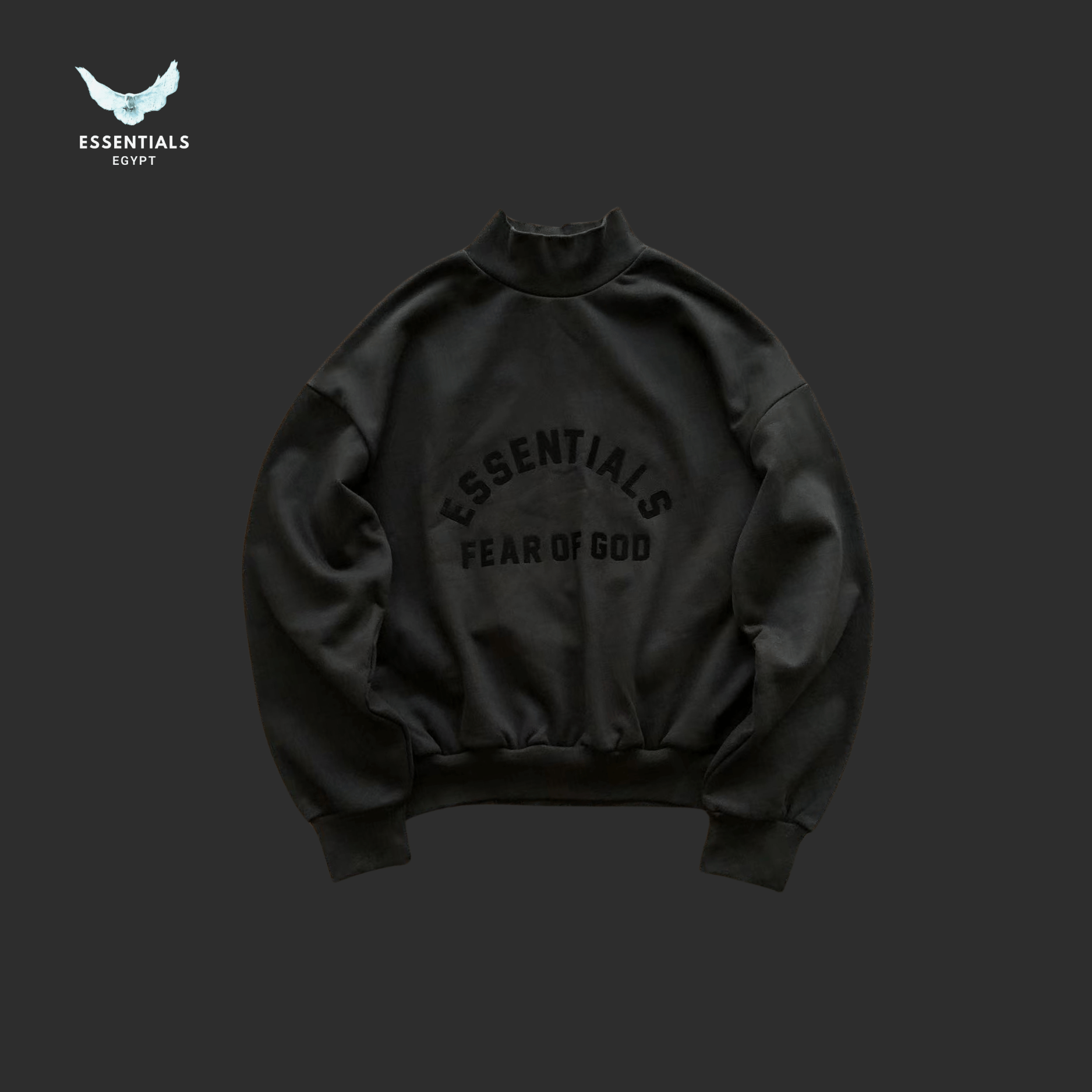 Essentials Sweater – Shadow Logo Edition - ESSENTIALS EGYPT