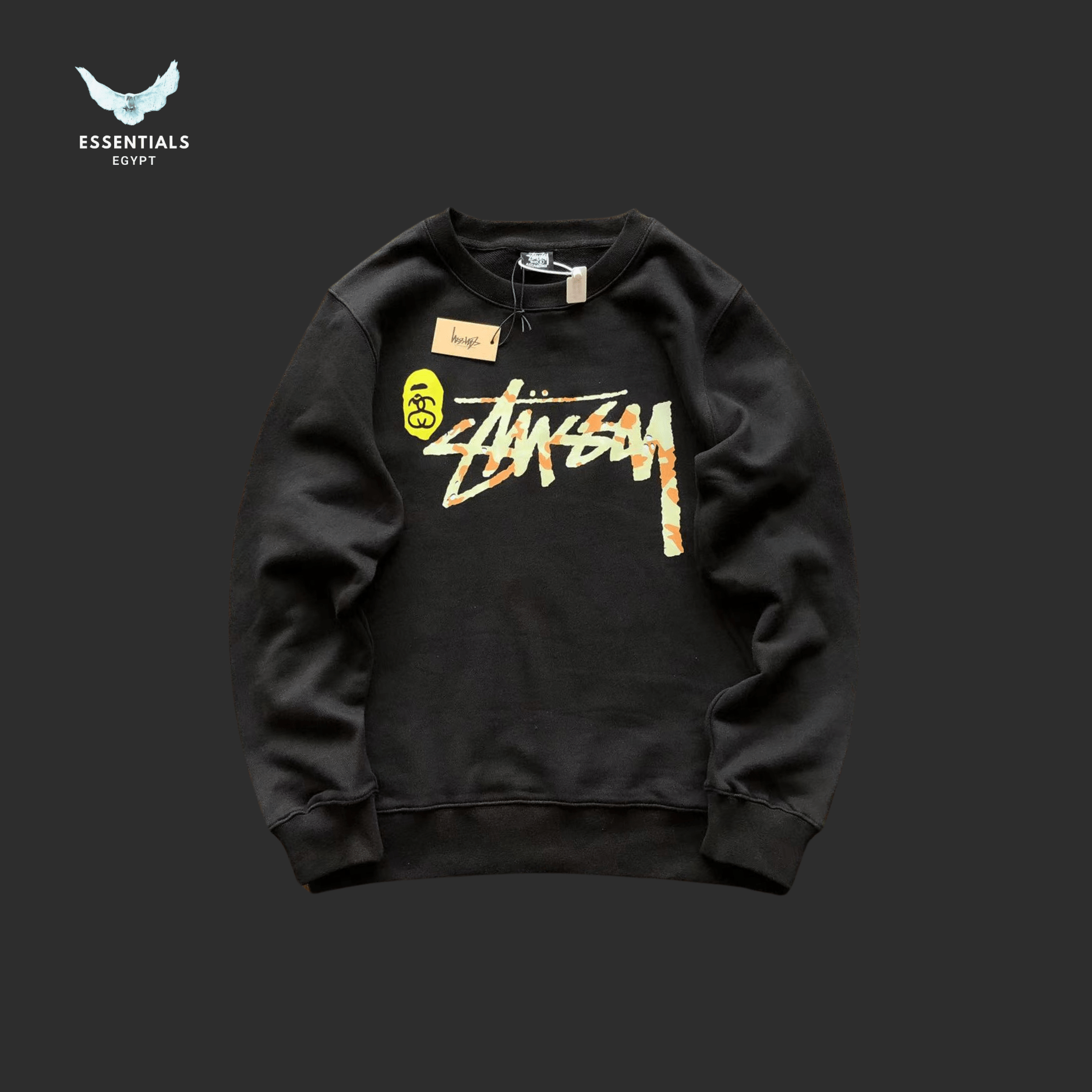 Stussy x BAPE Sweater – Black Yellow Graphic - ESSENTIALS EGYPT