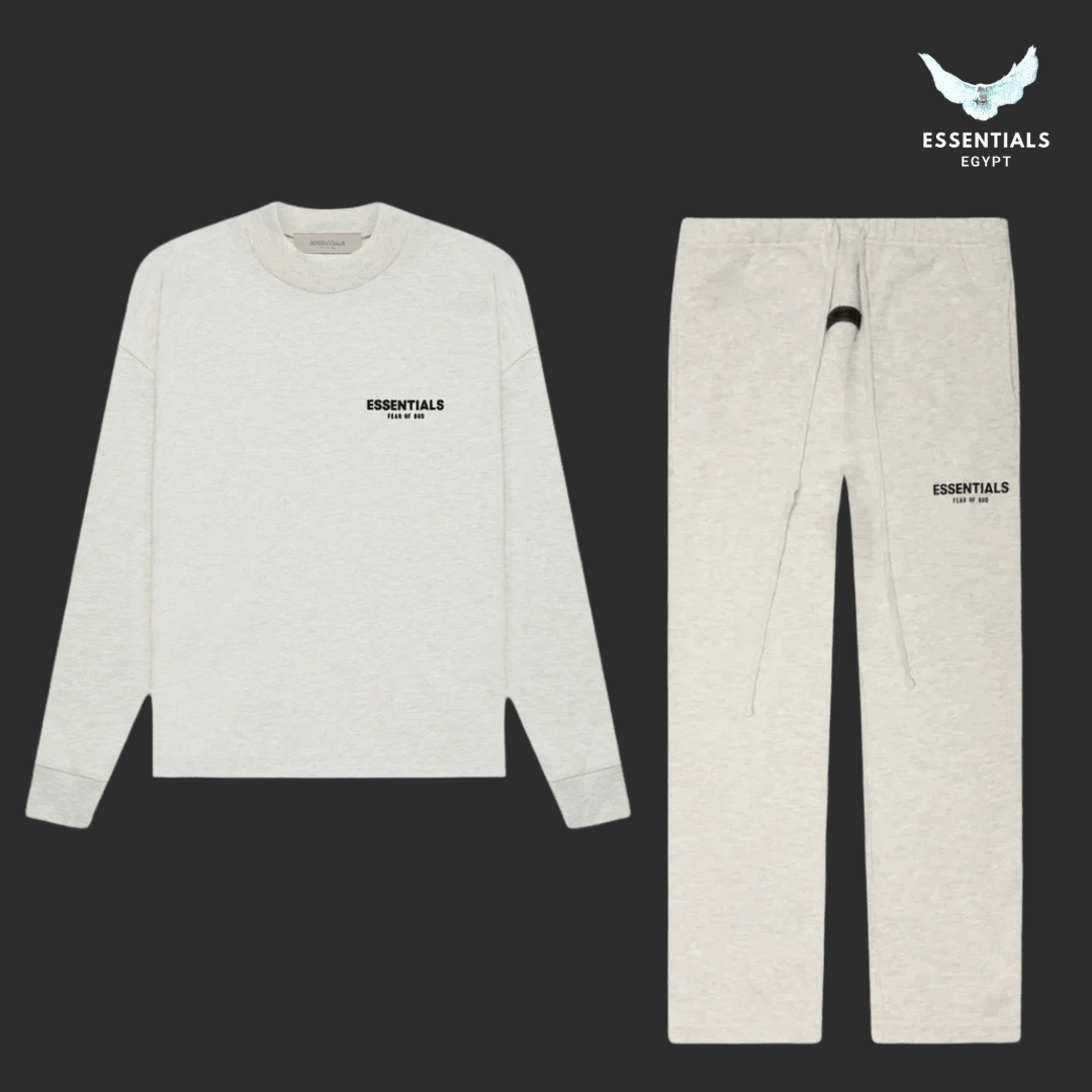 Essentials Fear of God Light Oatmeal Crewneck & Sweatpants Set - ESSENTIALS EGYPT