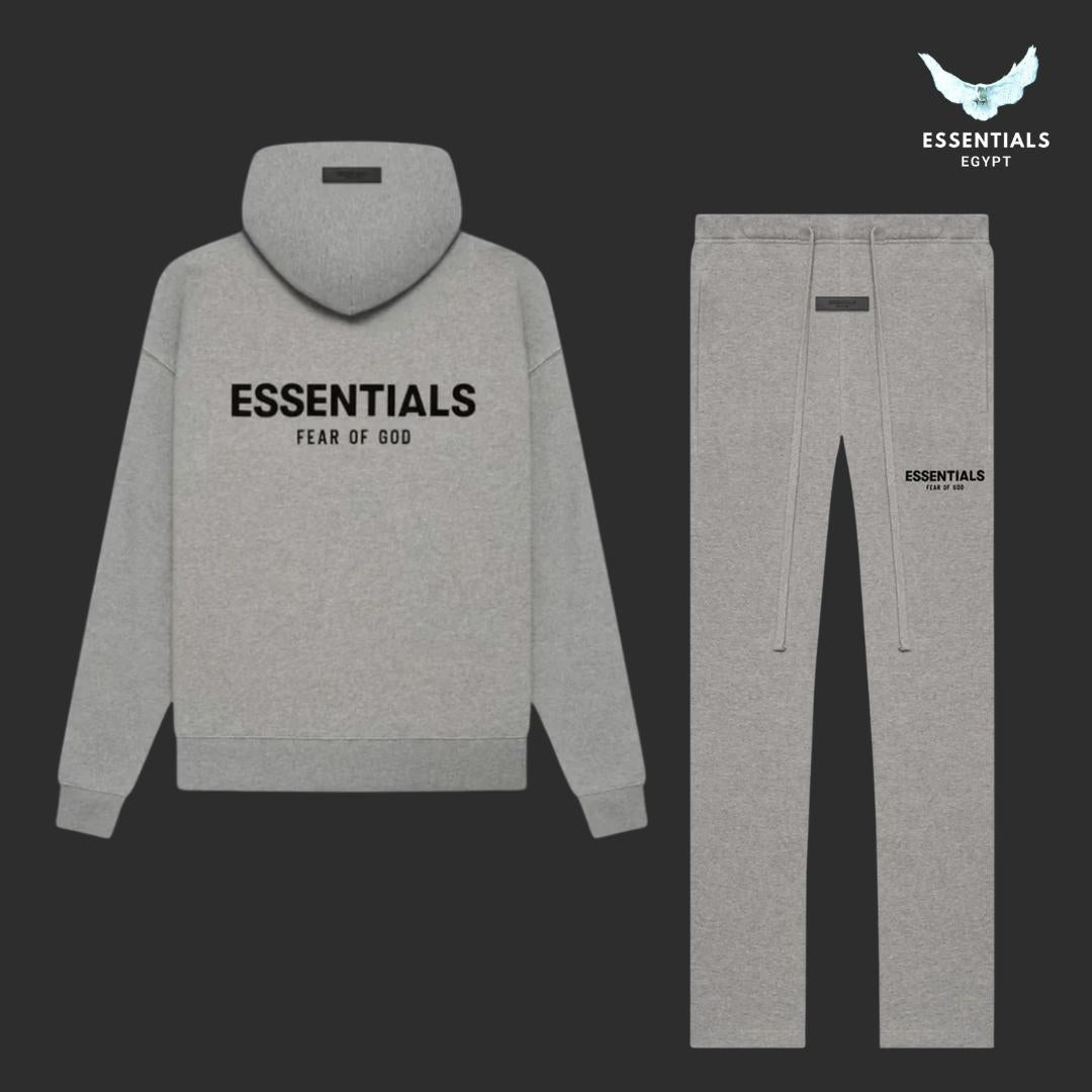 Fear of God Essentials Logo Dark Oatmeal Full Set - ESSENTIALS EGYPT
