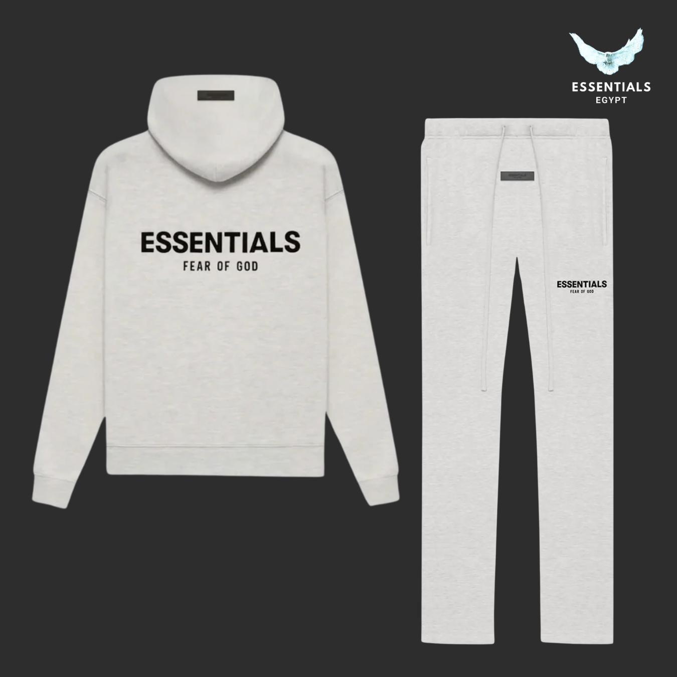 Fear of God Essentials Logo Light Oatmeal Full Set - ESSENTIALS EGYPT