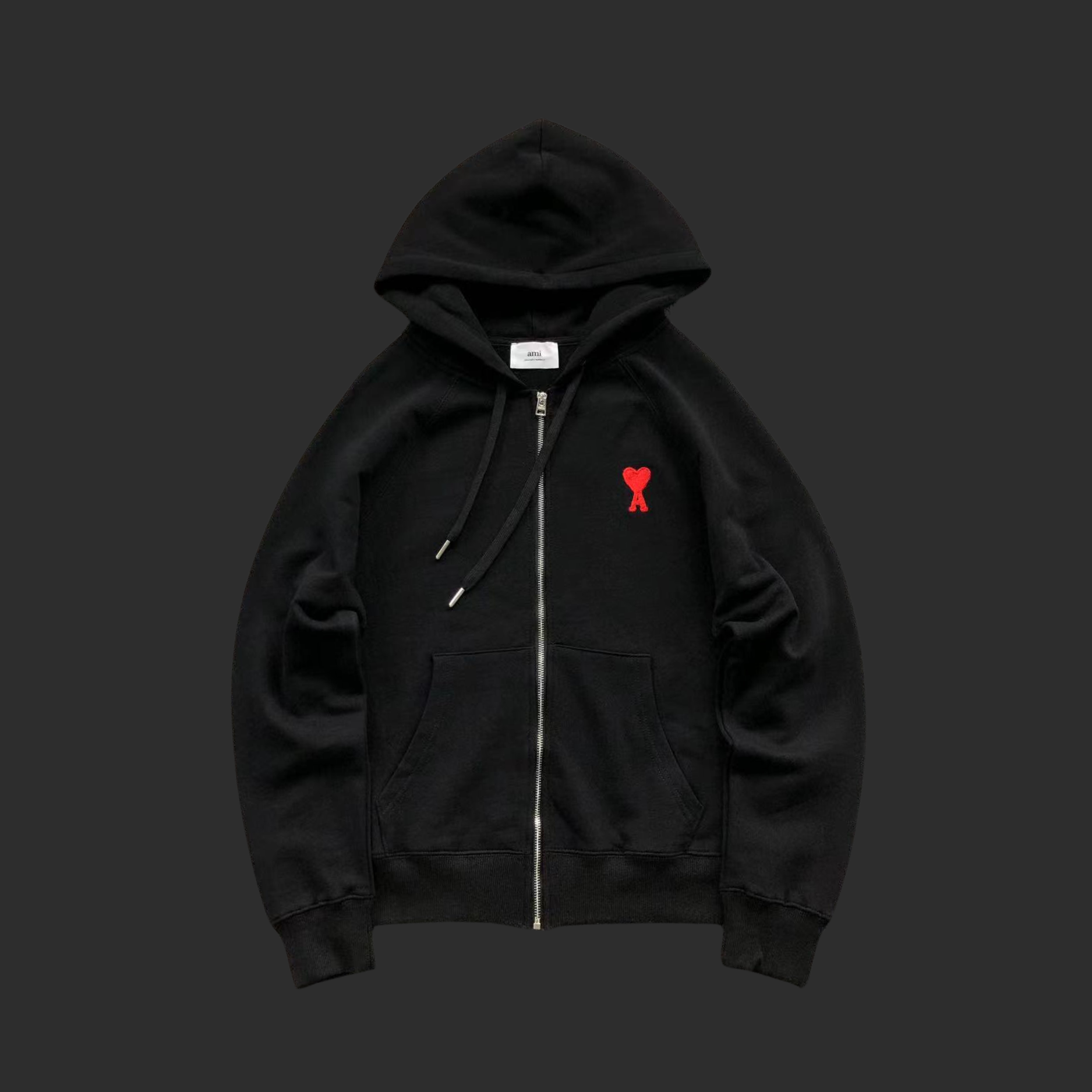 AMI Paris Hoodie – Heart Logo Full-Zip Colors - ESSENTIALS EGYPT