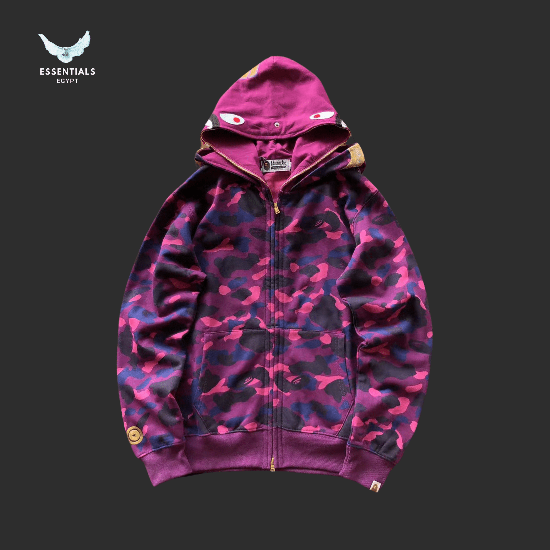 BAPE Shark Camo Hoodie – Mixed Colors - ESSENTIALS EGYPT