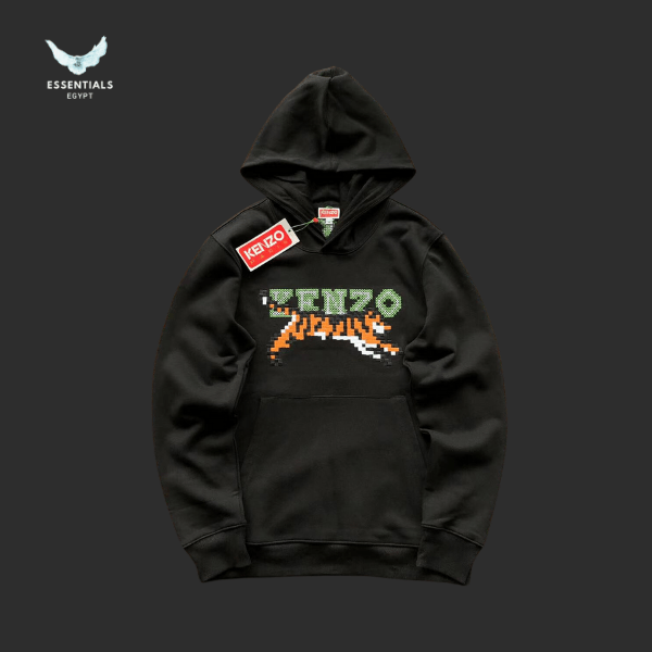 Kenzo Flame Logo Hoodie – Black - ESSENTIALS EGYPT