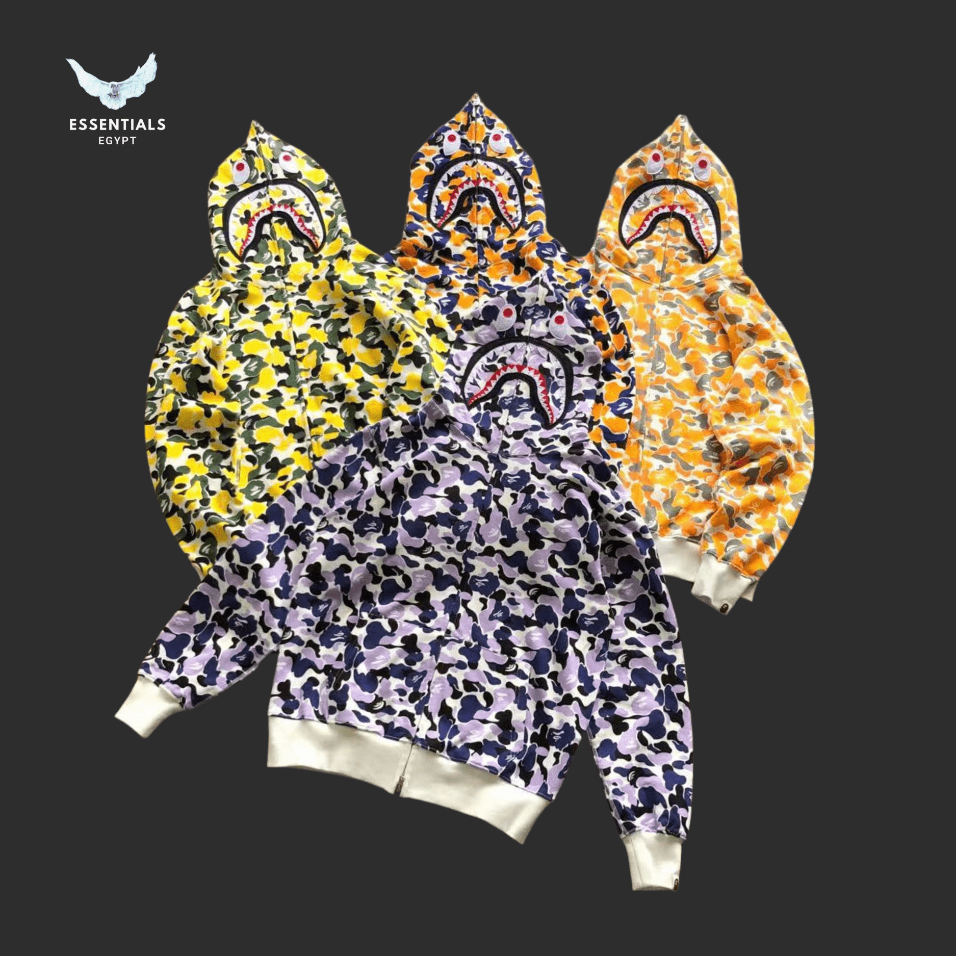 BAPE Shark Hoodie – Pastel Drop - ESSENTIALS EGYPT