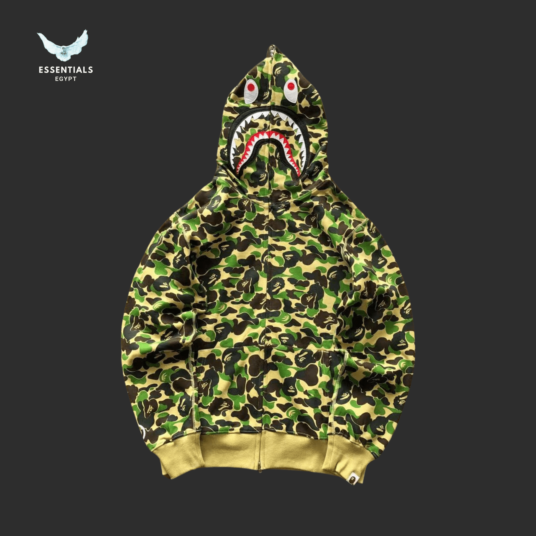 BAPE Shark Hoodie – Forest Edition - ESSENTIALS EGYPT