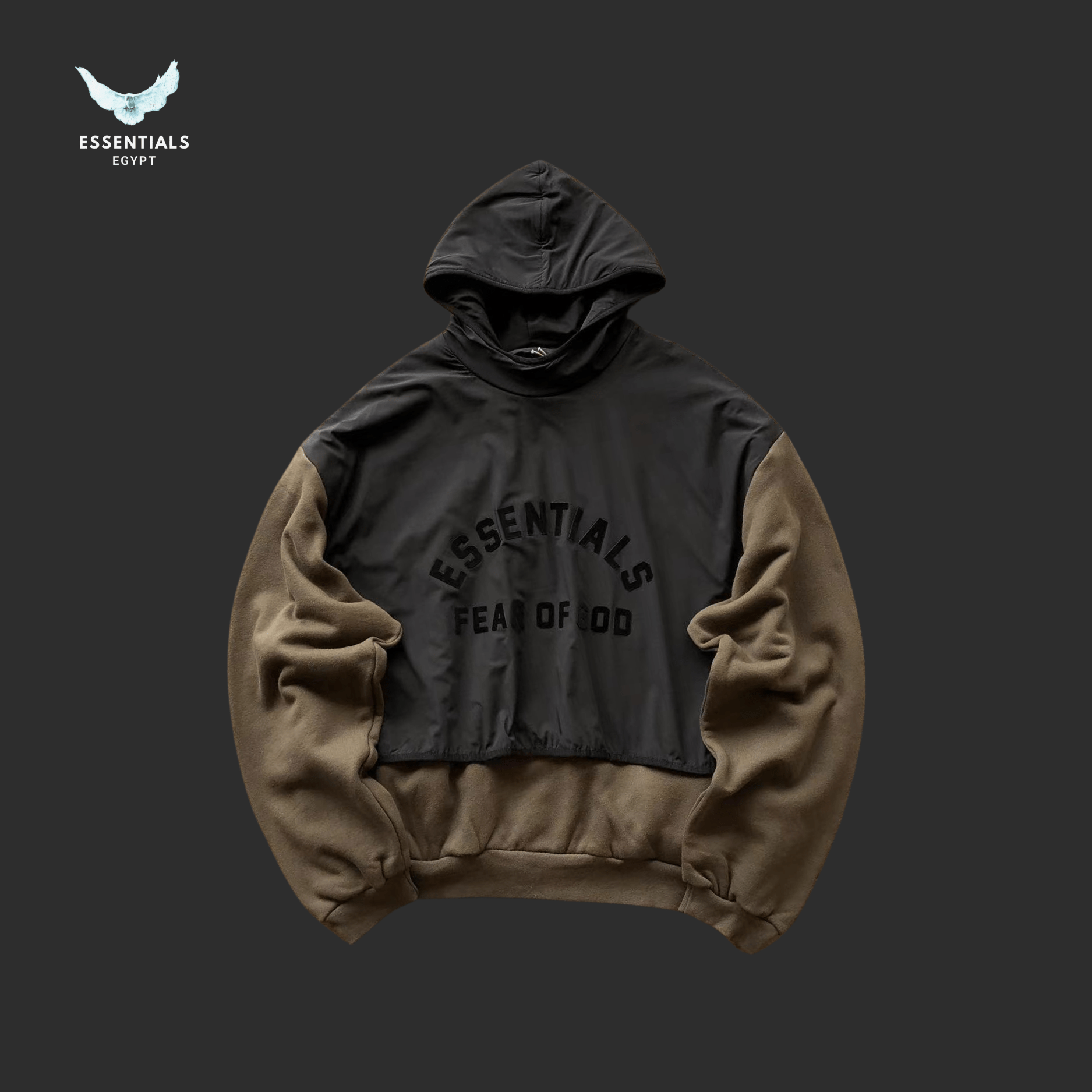 Essentials Hoodie – Deep Contrast Panels - ESSENTIALS EGYPT