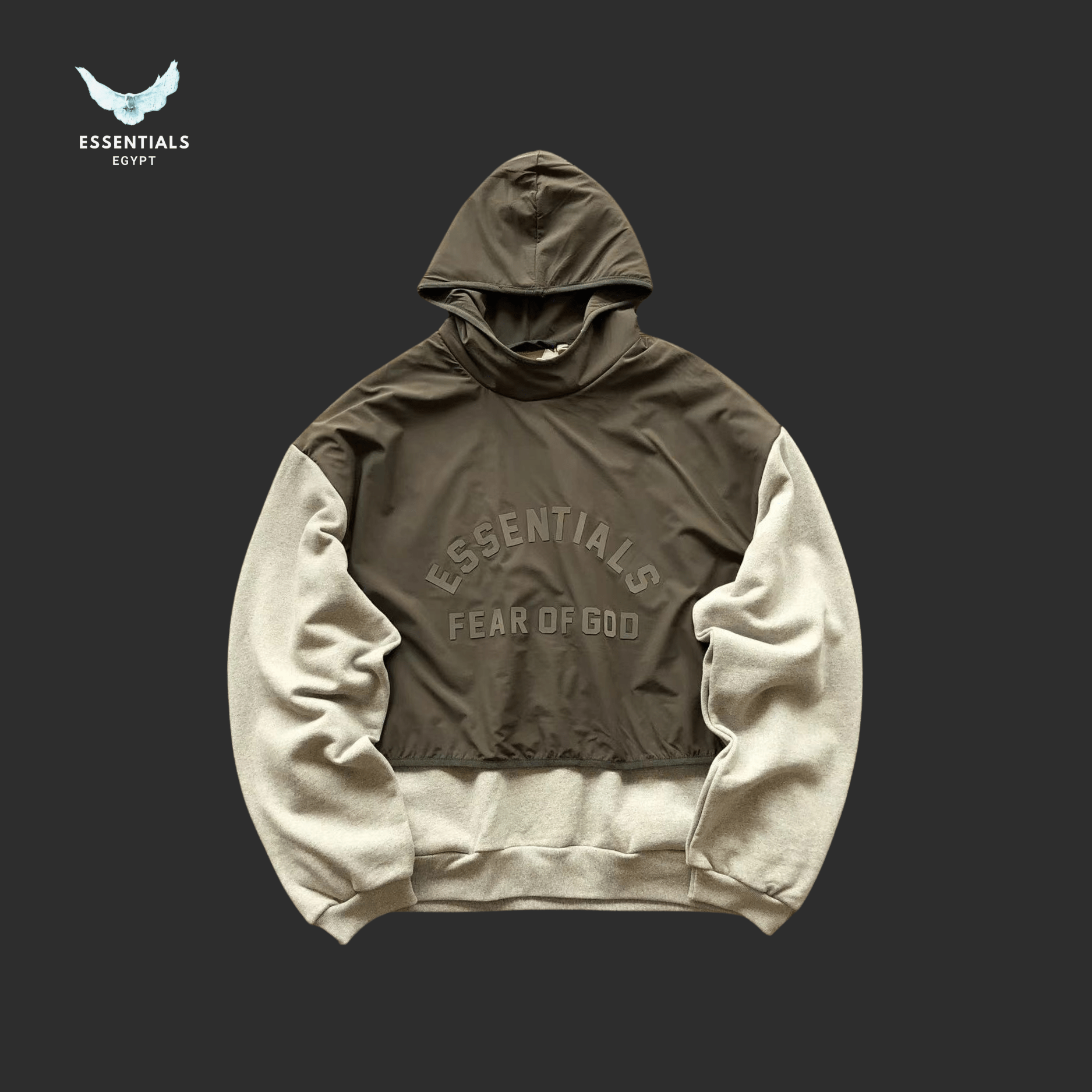 Essentials Hoodie – Deep Contrast Panels - ESSENTIALS EGYPT
