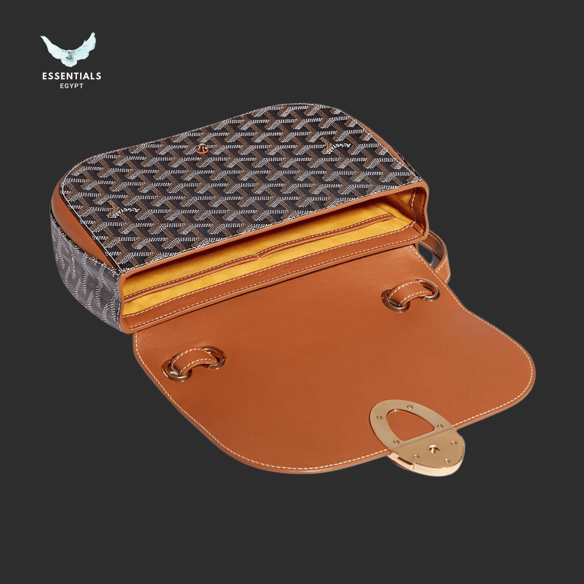 Goyard Saint Louis PM Tote – Black & Tan - ESSENTIALS EGYPT