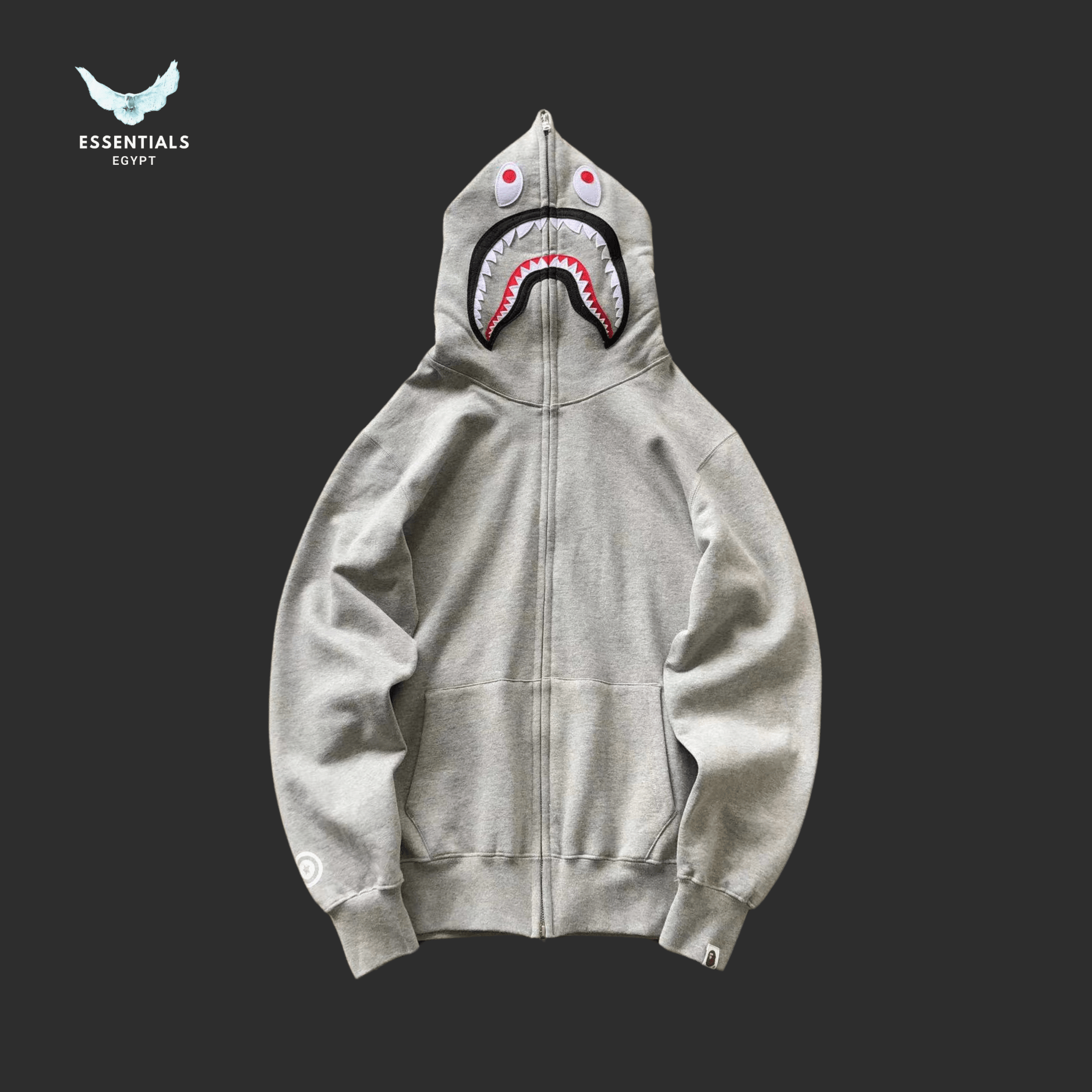 BAPE Shark Hoodie – Black & Grey - ESSENTIALS EGYPT