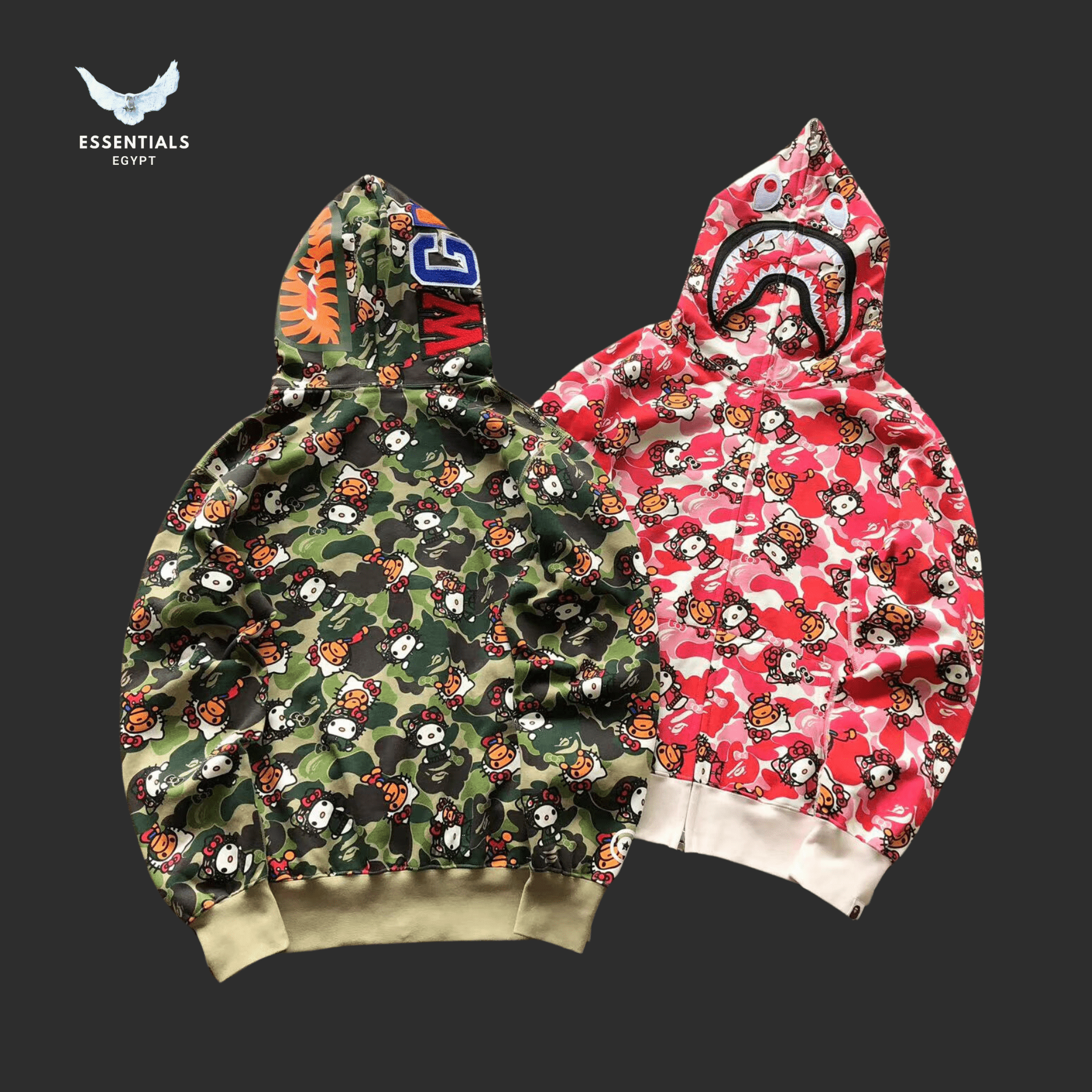 BAPE Shark Hoodie – Camo Duo - ESSENTIALS EGYPT