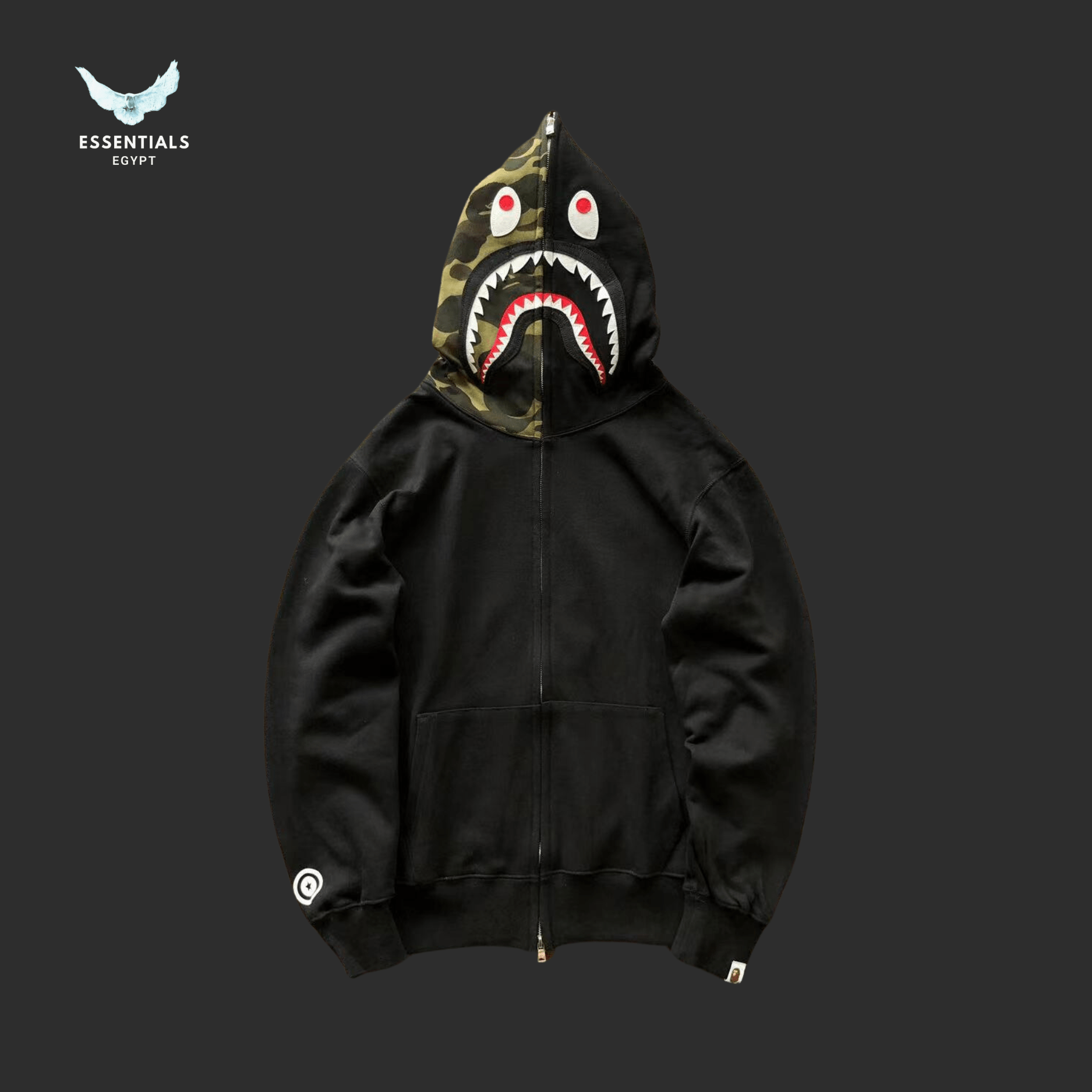 BAPE Full Zip Shark Hoodie – Bone Camo - ESSENTIALS EGYPT