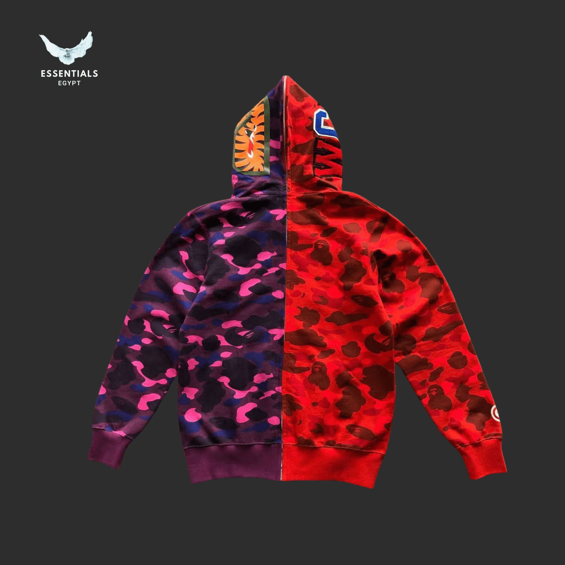 BAPE Shark Hoodie – Red, Purple & Blue Camo Series - ESSENTIALS EGYPT