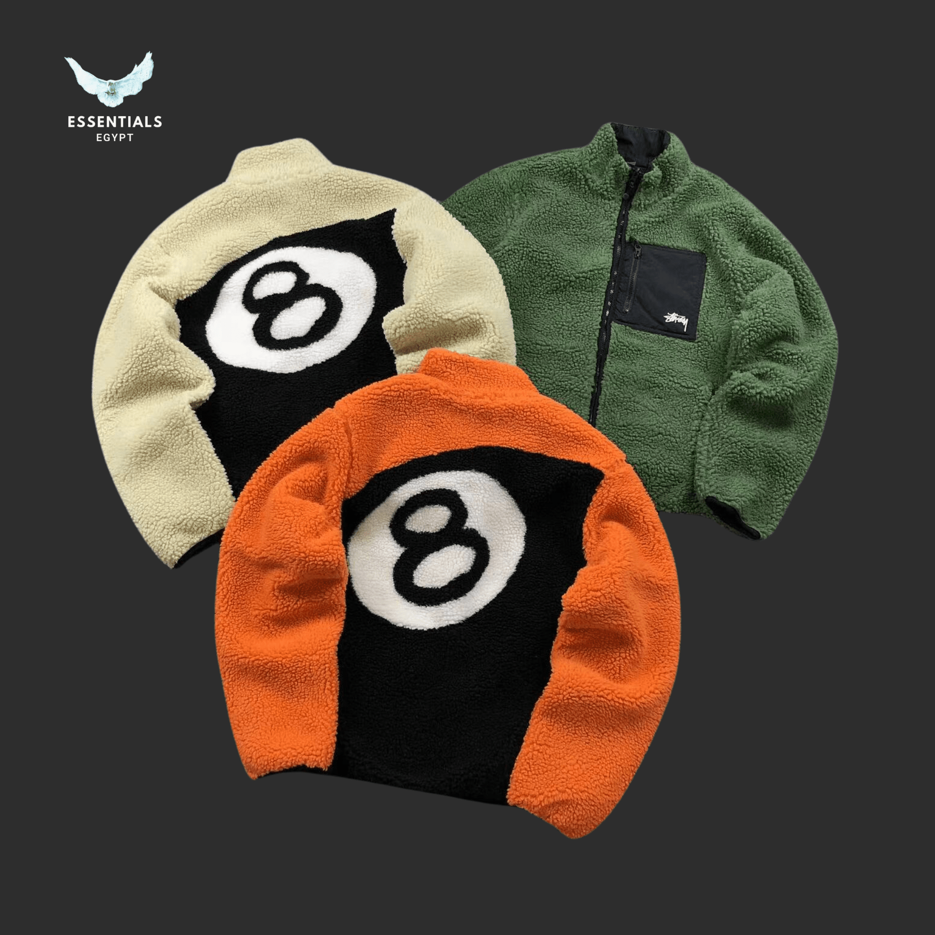 Stüssy 8 - Ball Fleece Jacket – Multi - ESSENTIALS EGYPT