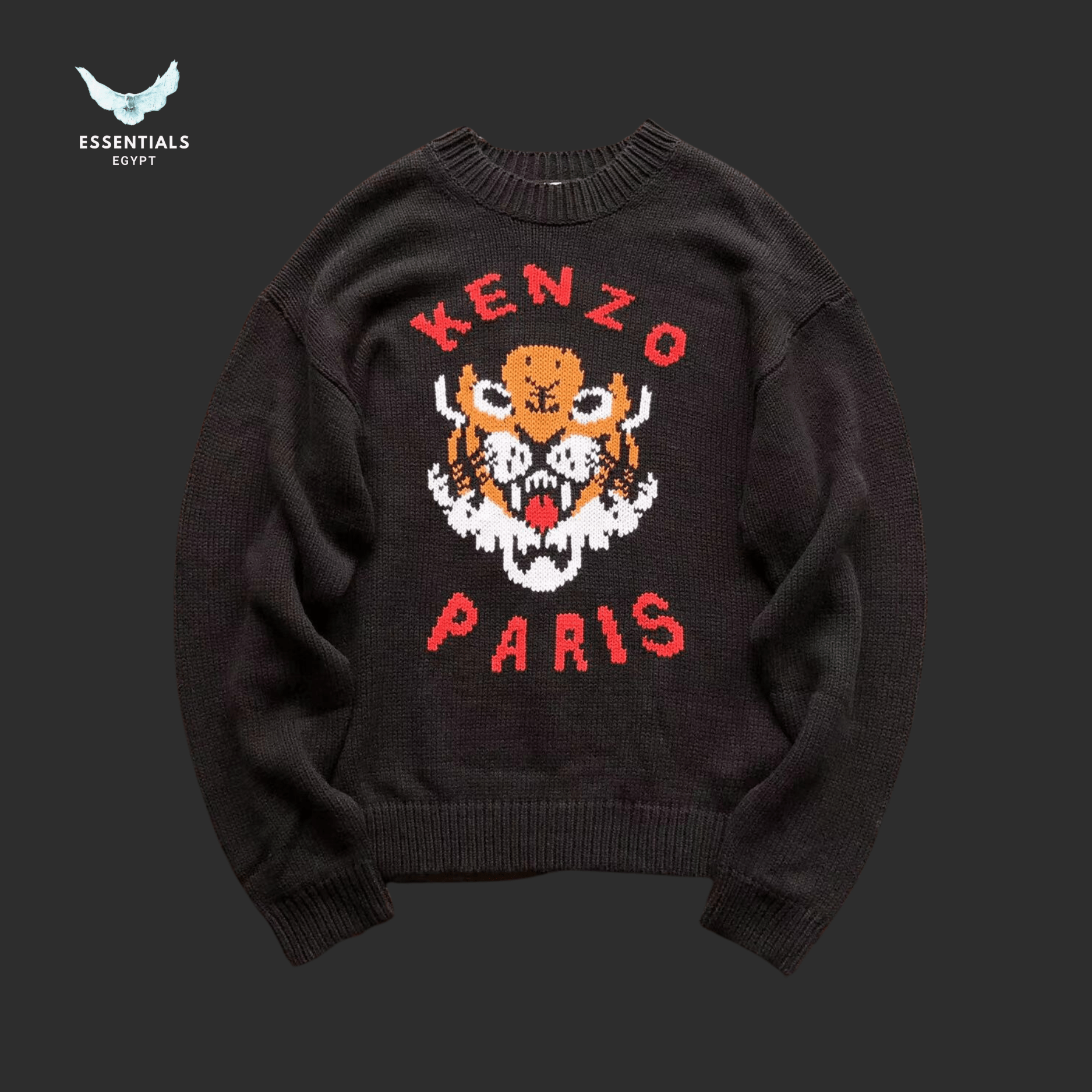 Kenzo Vintage Tiger Sweater – Red Logo - ESSENTIALS EGYPT