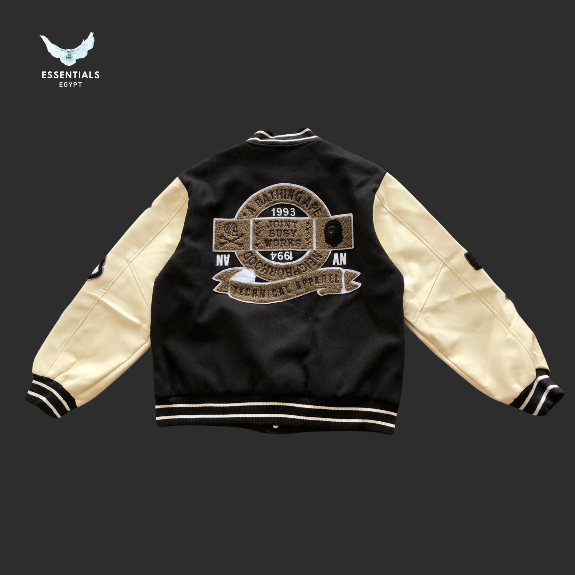 BAPE Varsity Jacket – Blue Panel - ESSENTIALS EGYPT