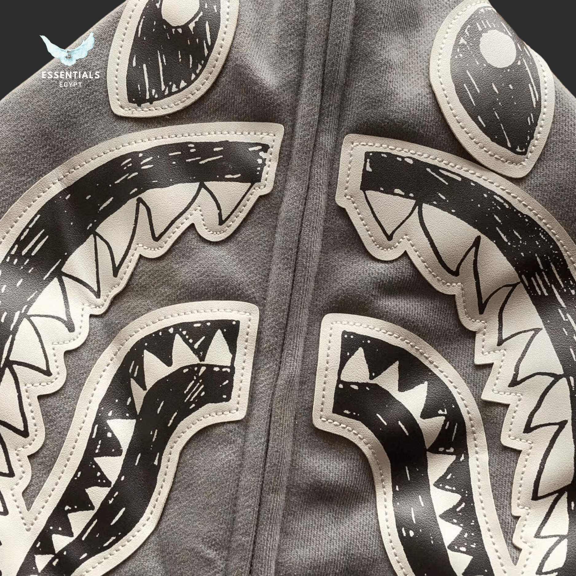 BAPE Shark Hoodie – Solid Khaki Zip - ESSENTIALS EGYPT