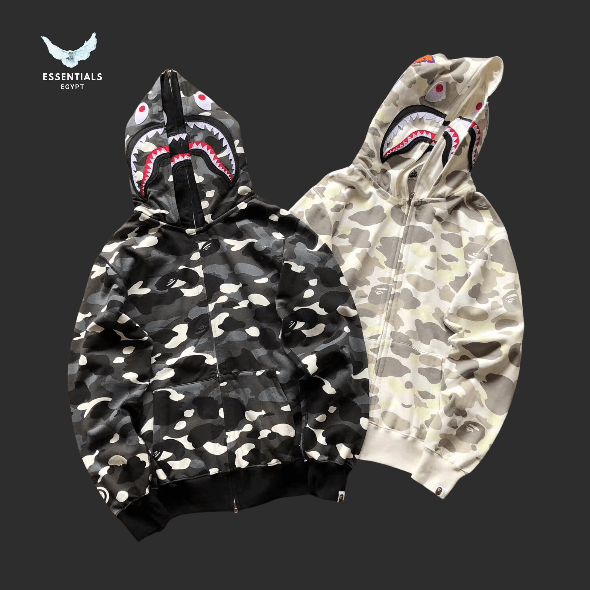 BAPE Shark Hoodie – Desert & Urban Camo - ESSENTIALS EGYPT