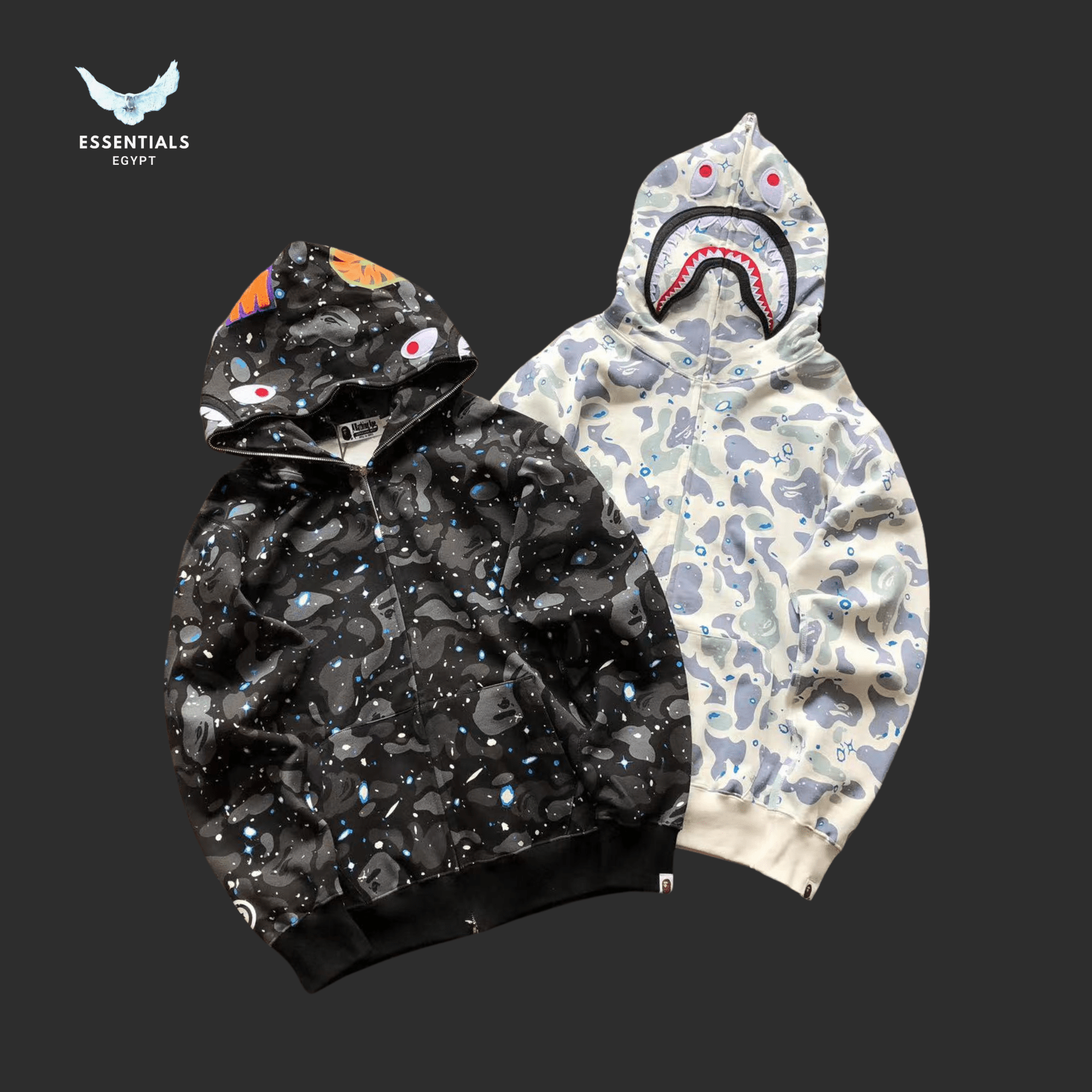 BAPE Shark Hoodie – Galaxy & Ice Camo - ESSENTIALS EGYPT