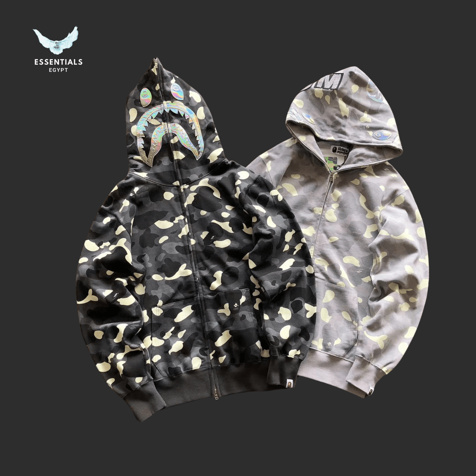 BAPE Shark Hoodie – Stealth Camo - ESSENTIALS EGYPT
