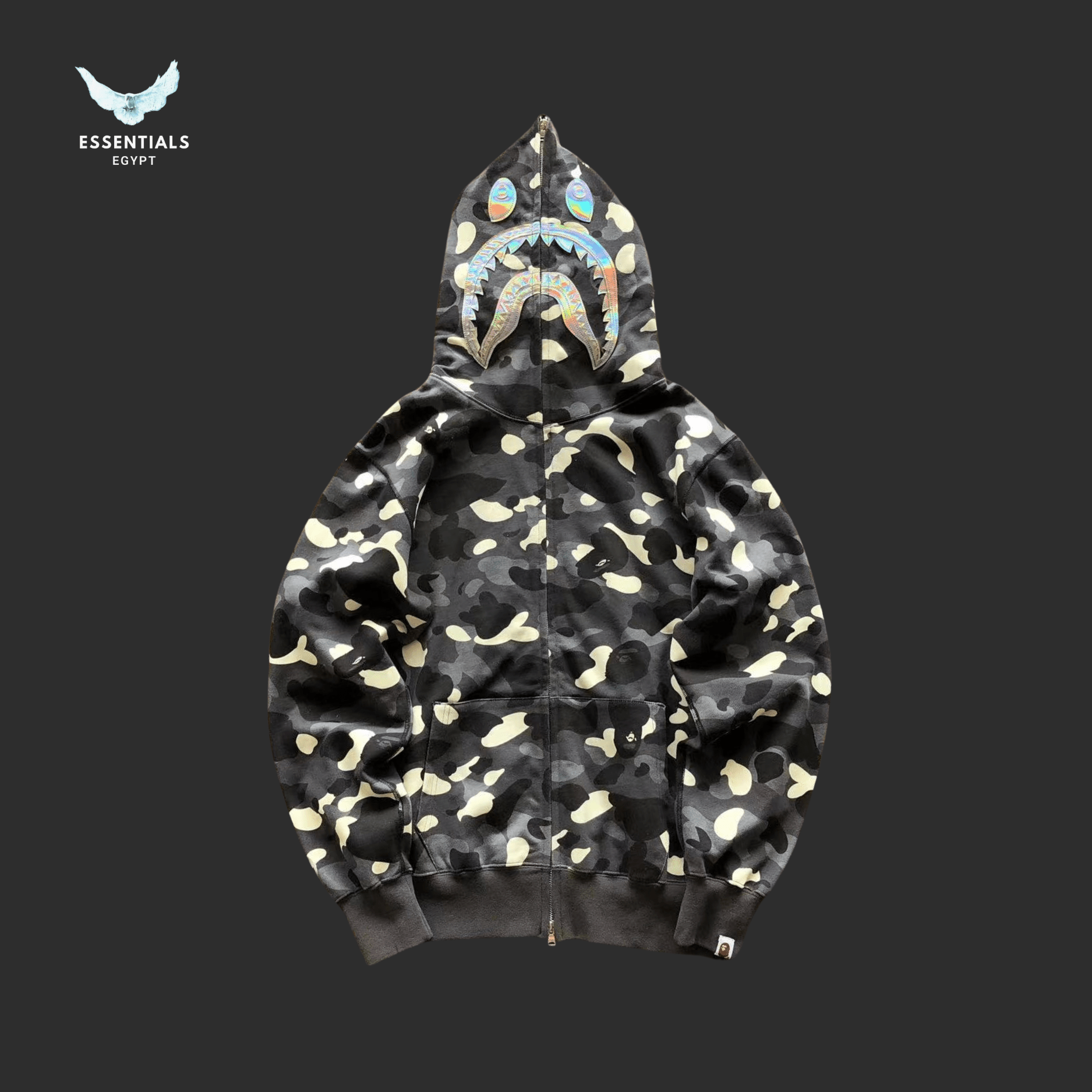 BAPE Shark Hoodie – Stealth Camo - ESSENTIALS EGYPT
