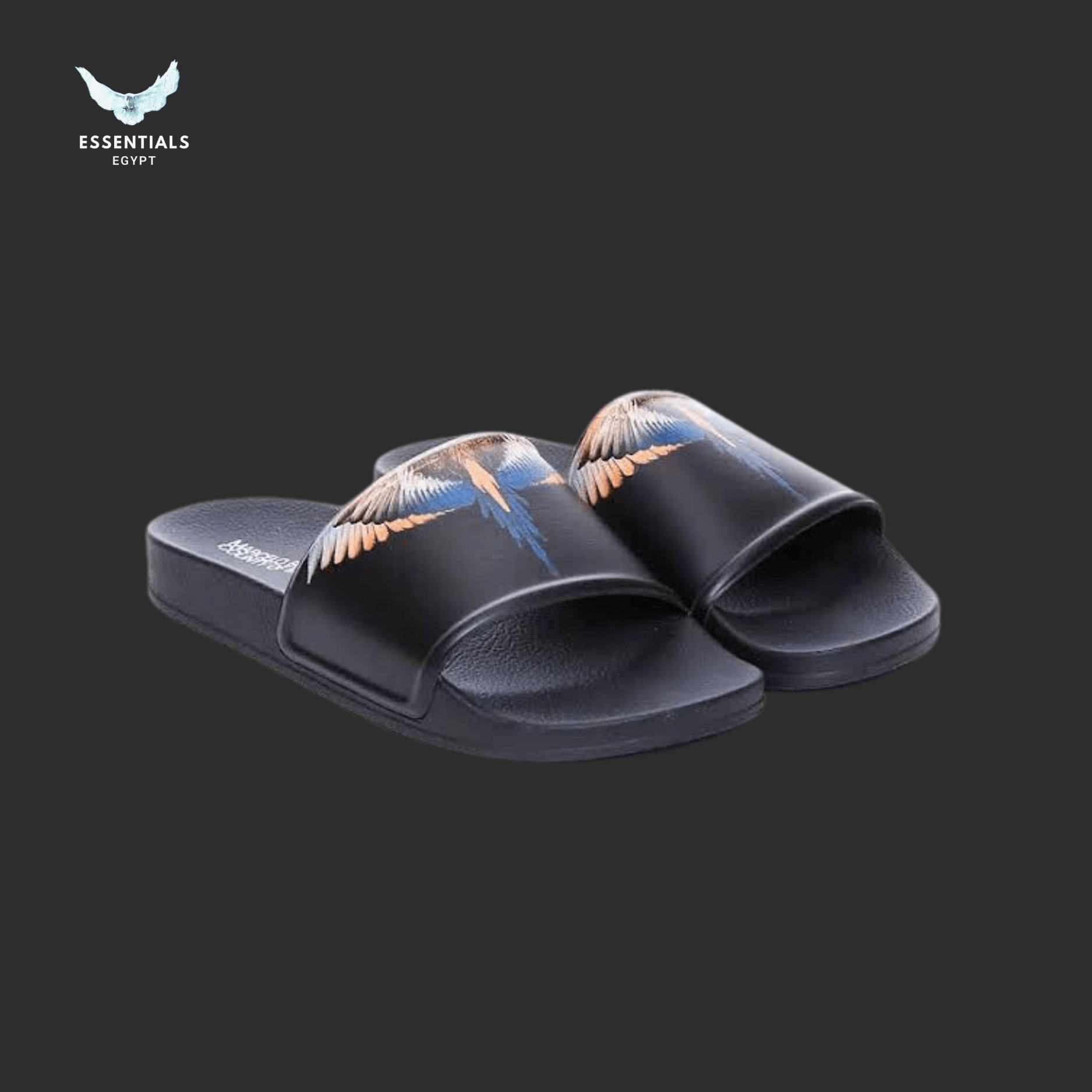 Marcelo Burlon Slides – Firetail Wings Black & Flame - ESSENTIALS EGYPT