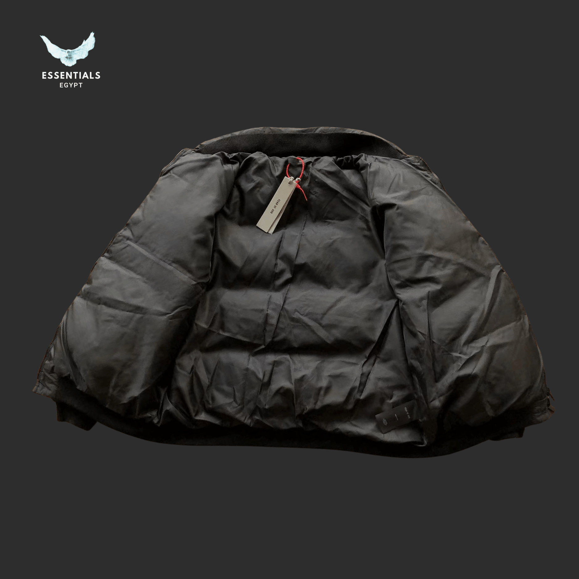 Essentials Puffer Jacket – Black Cotton - ESSENTIALS EGYPT