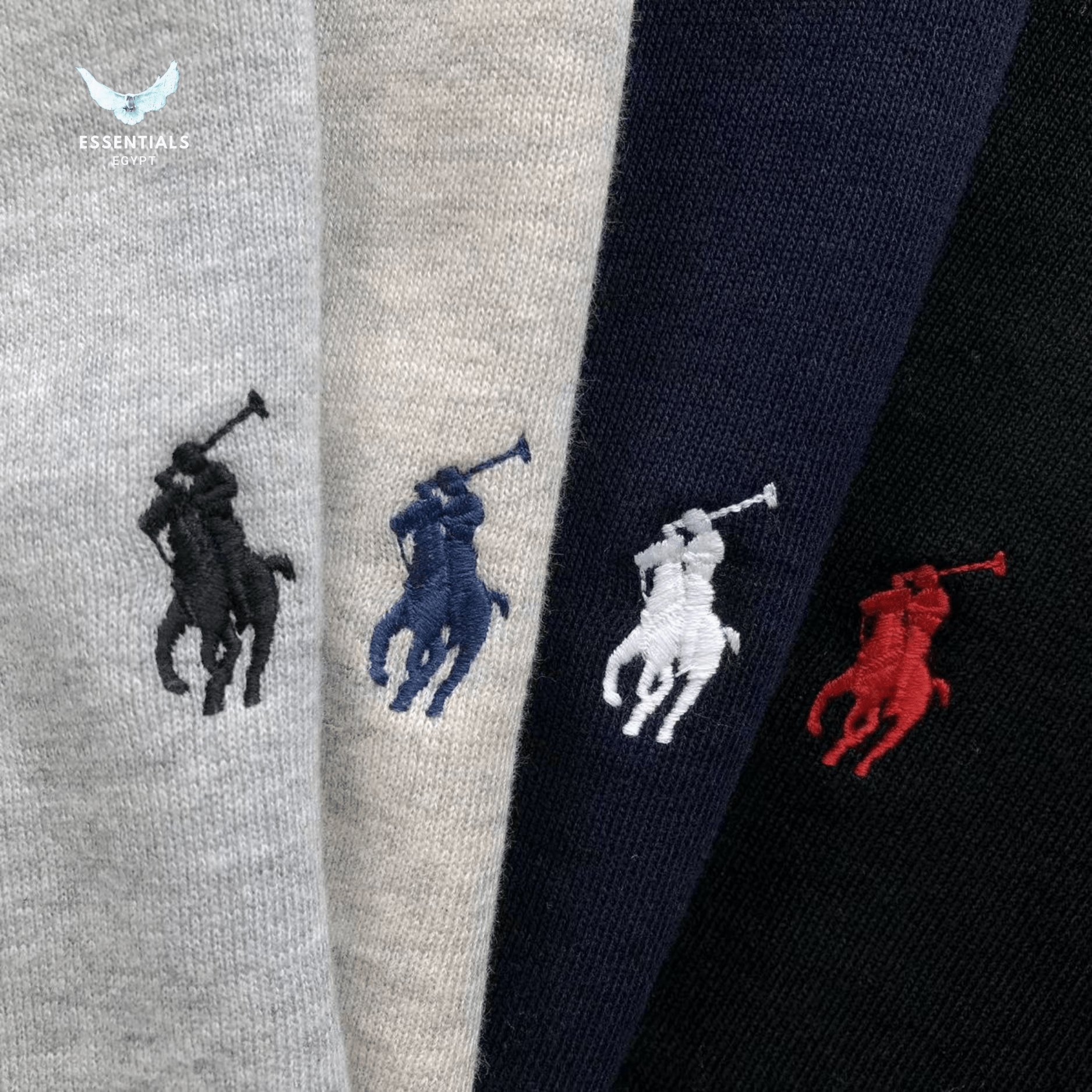 Ralph Lauren Zip Hoodie – Grey & Black - ESSENTIALS EGYPT